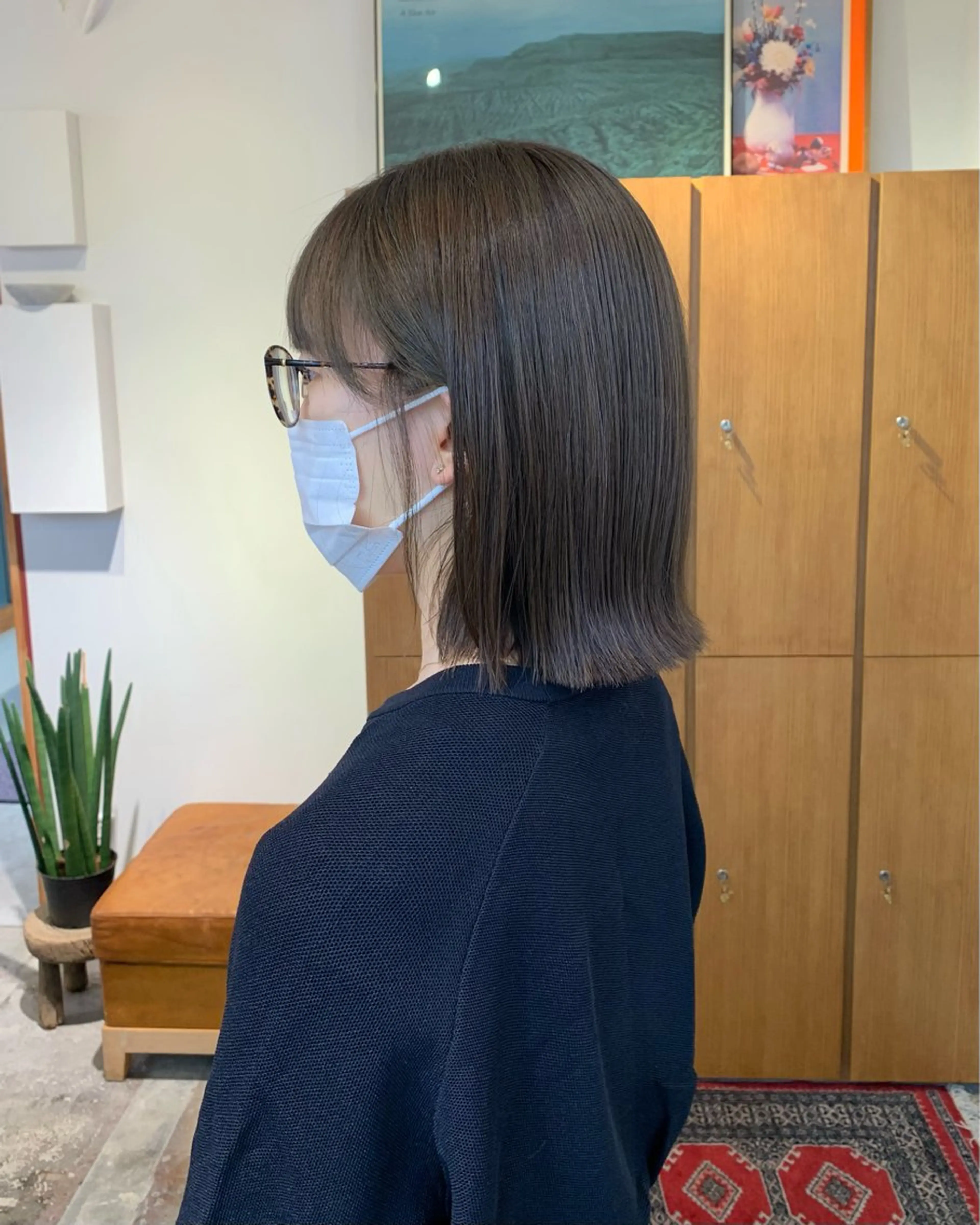 ミディアム 切りっぱなしボブ ボブ 外ハネヘア ENIEN MAKE’S 立川所属・ミカ💫/パーマ/ ニュアンスパーマのヘアスタイル