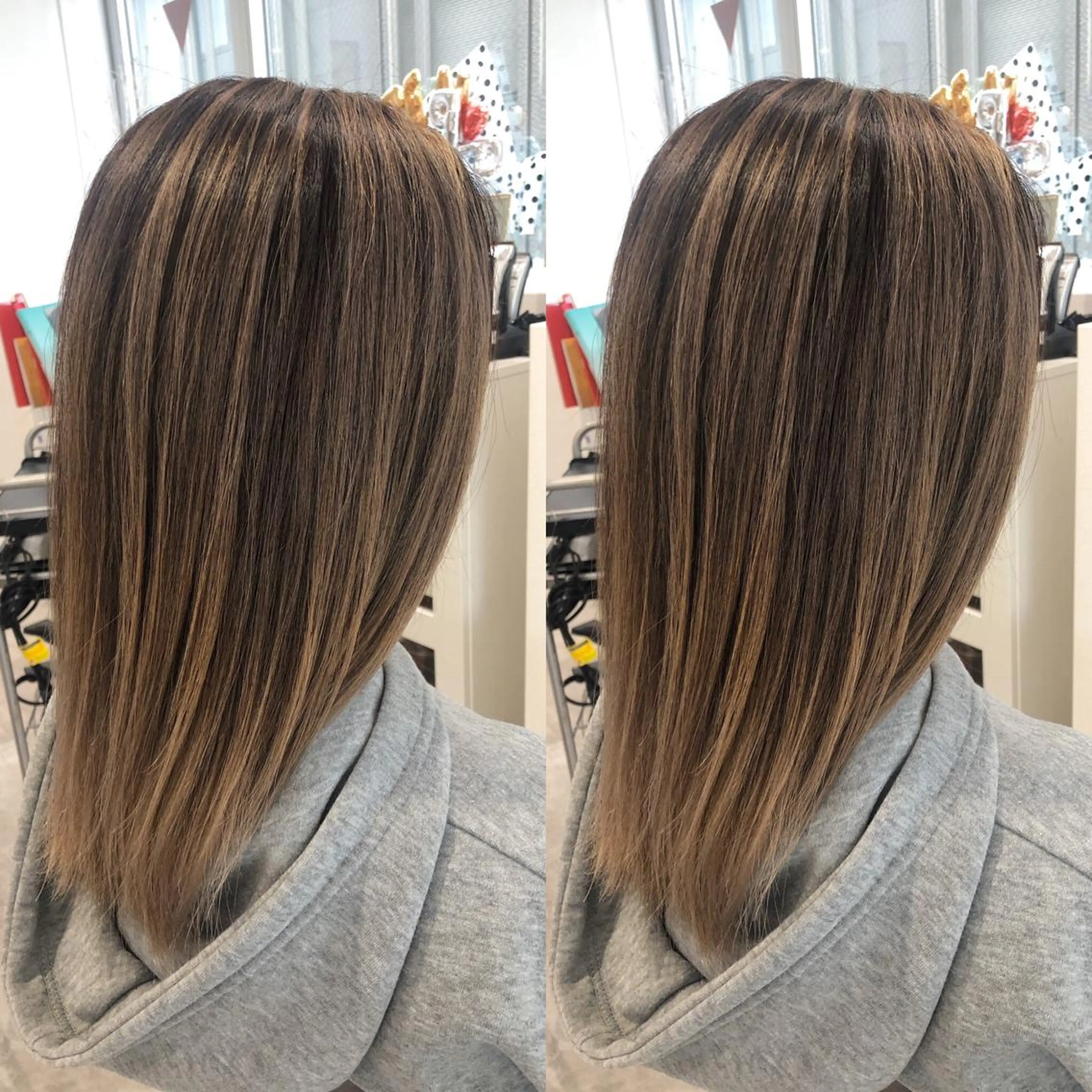 ミディアム カラー バレイヤージュ グラデーションカラー レイヤーカット ヘアカラー JILBLAN京都 ショート/ハイライトのヘアスタイル