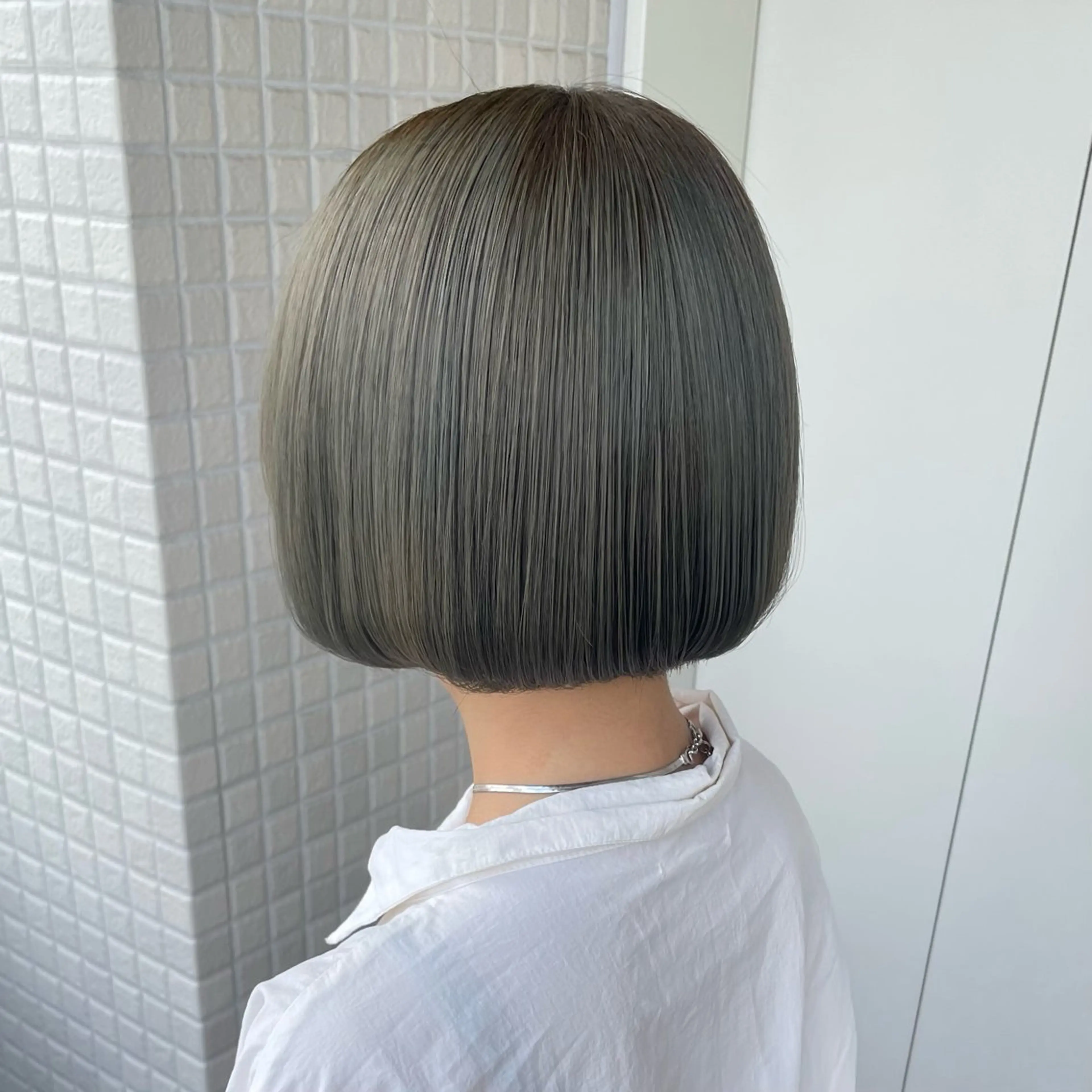 カラー ベージュカラー オリーブベージュ ボブ ヘアカラー 縮毛矯正 オリーブ/髪質改善/ 縮毛矯正/あいり🫒のヘアスタイル