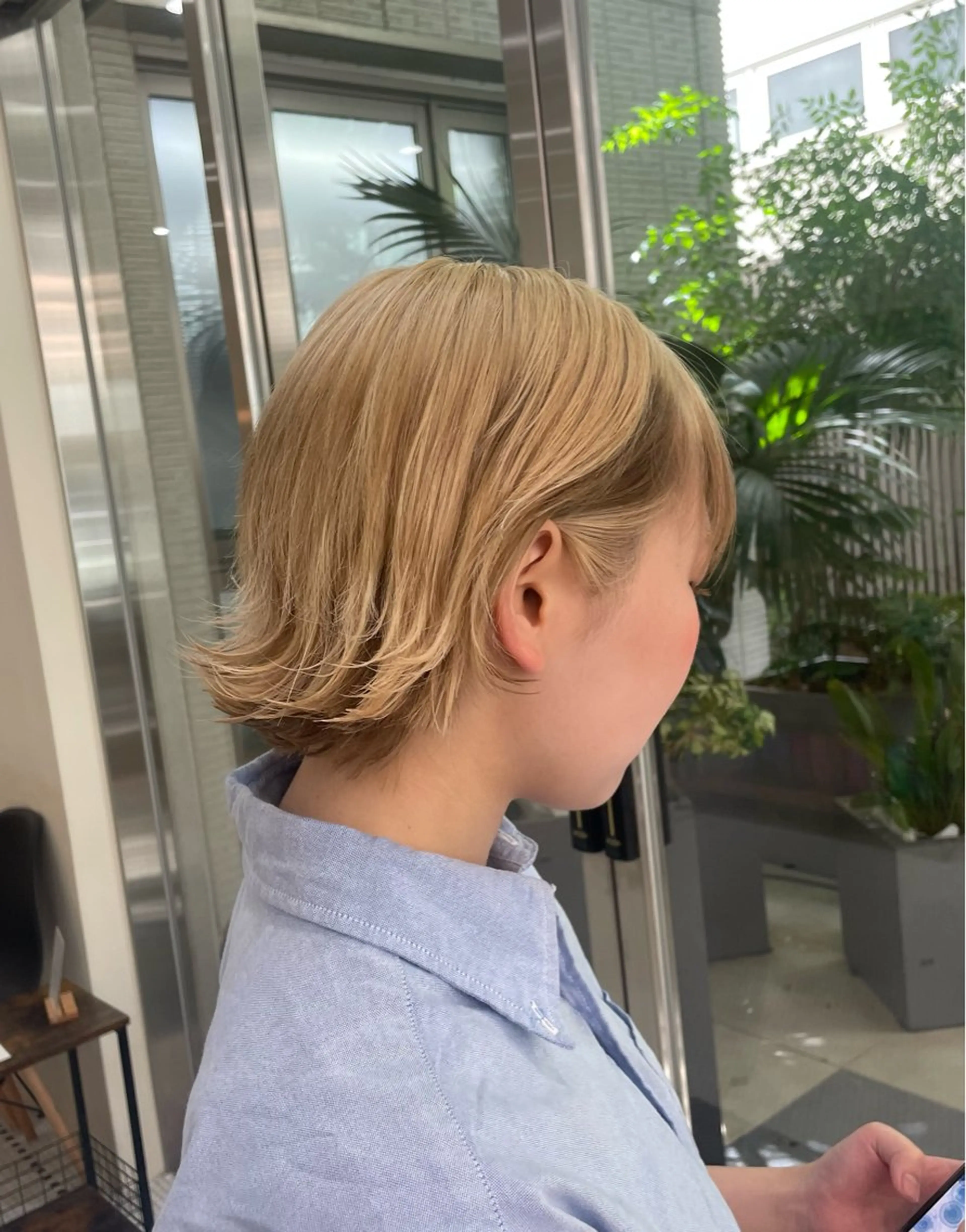 ショート ブリーチカラー/ 細川はるかのヘアスタイル