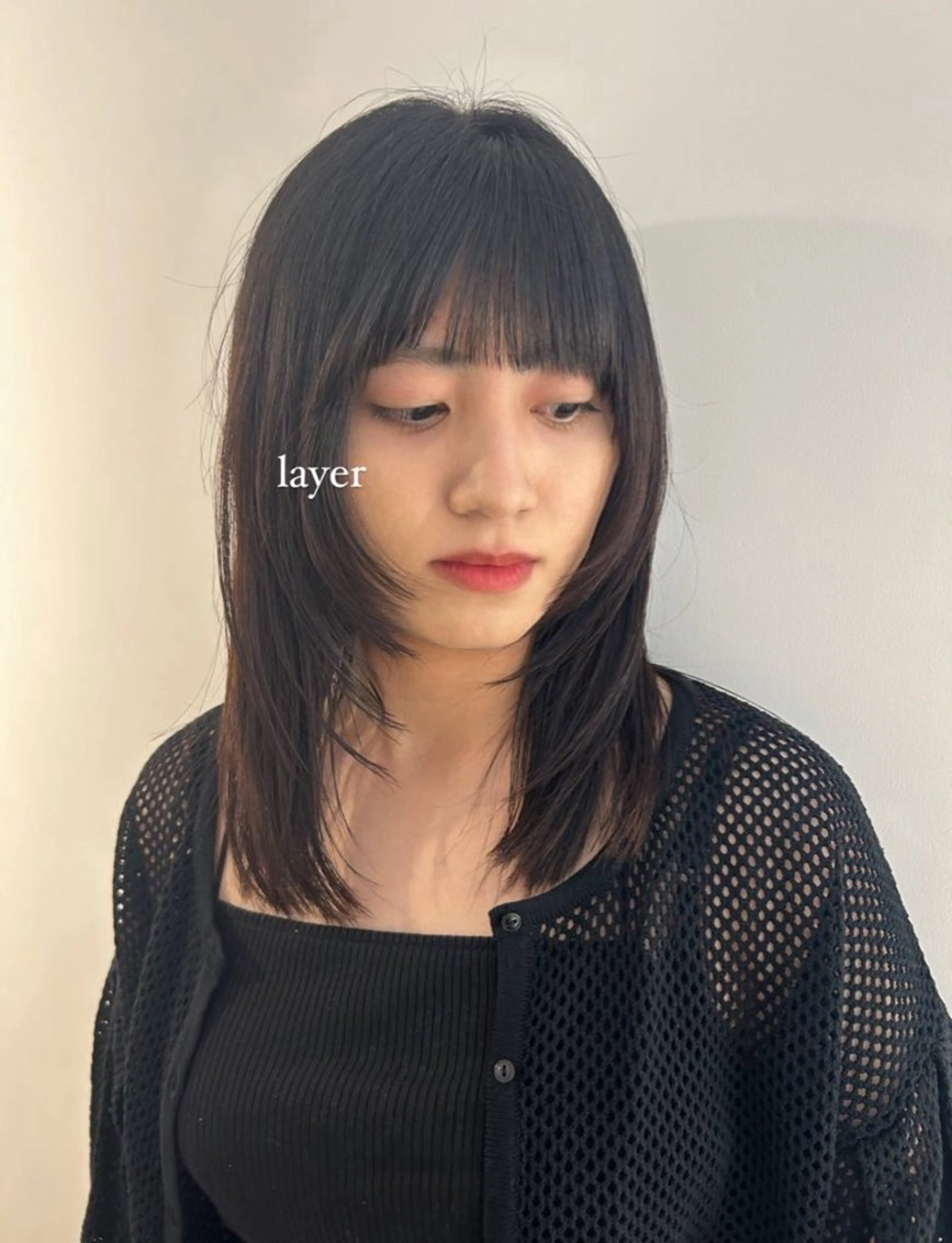 セミロング レイヤーカット Ata.所属・kubo nozomiのヘアスタイル