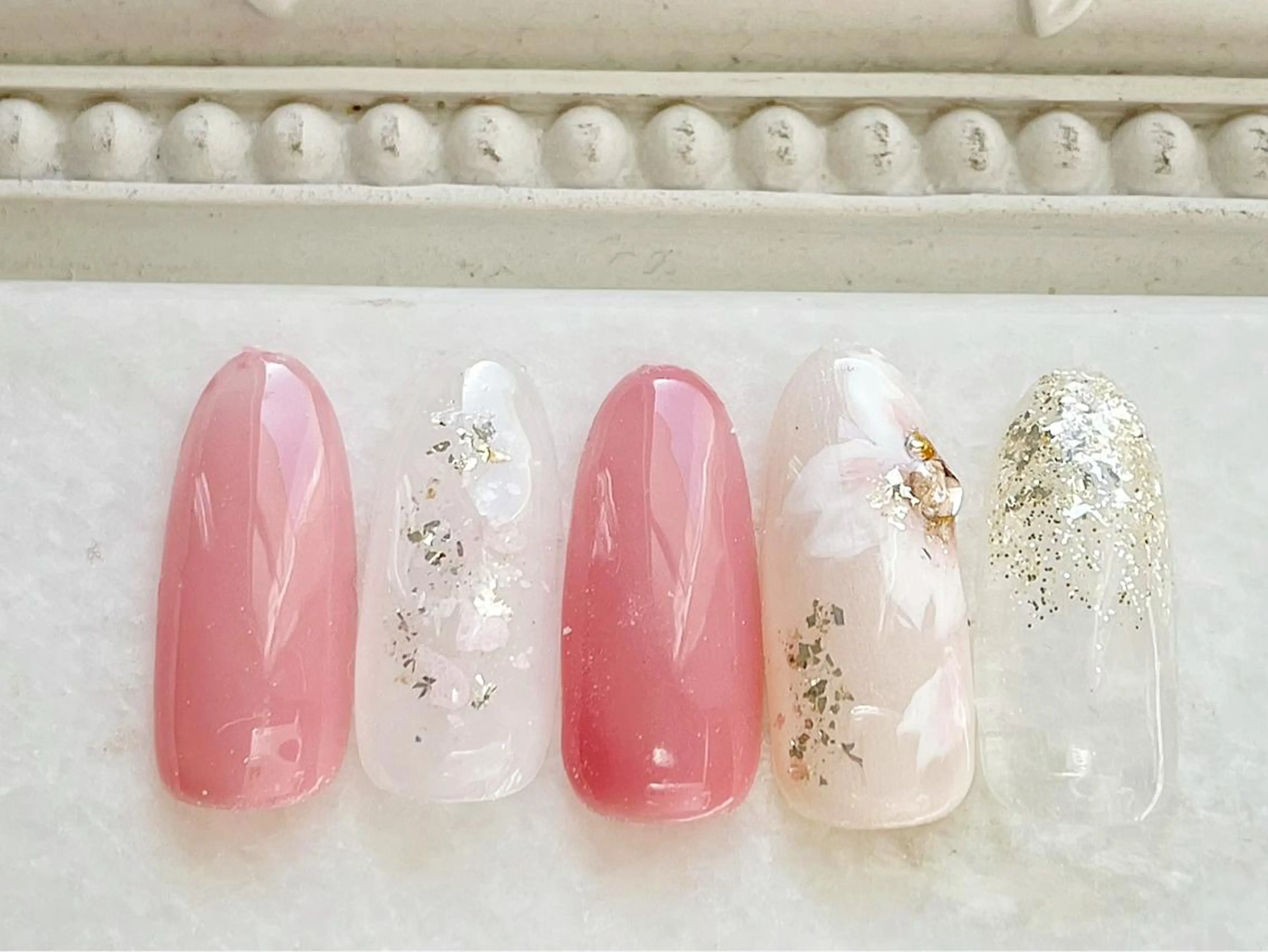 ネイル ジェルネイル パラジェル 春ネイル ハンドネイル Satomi  のネイルデザイン