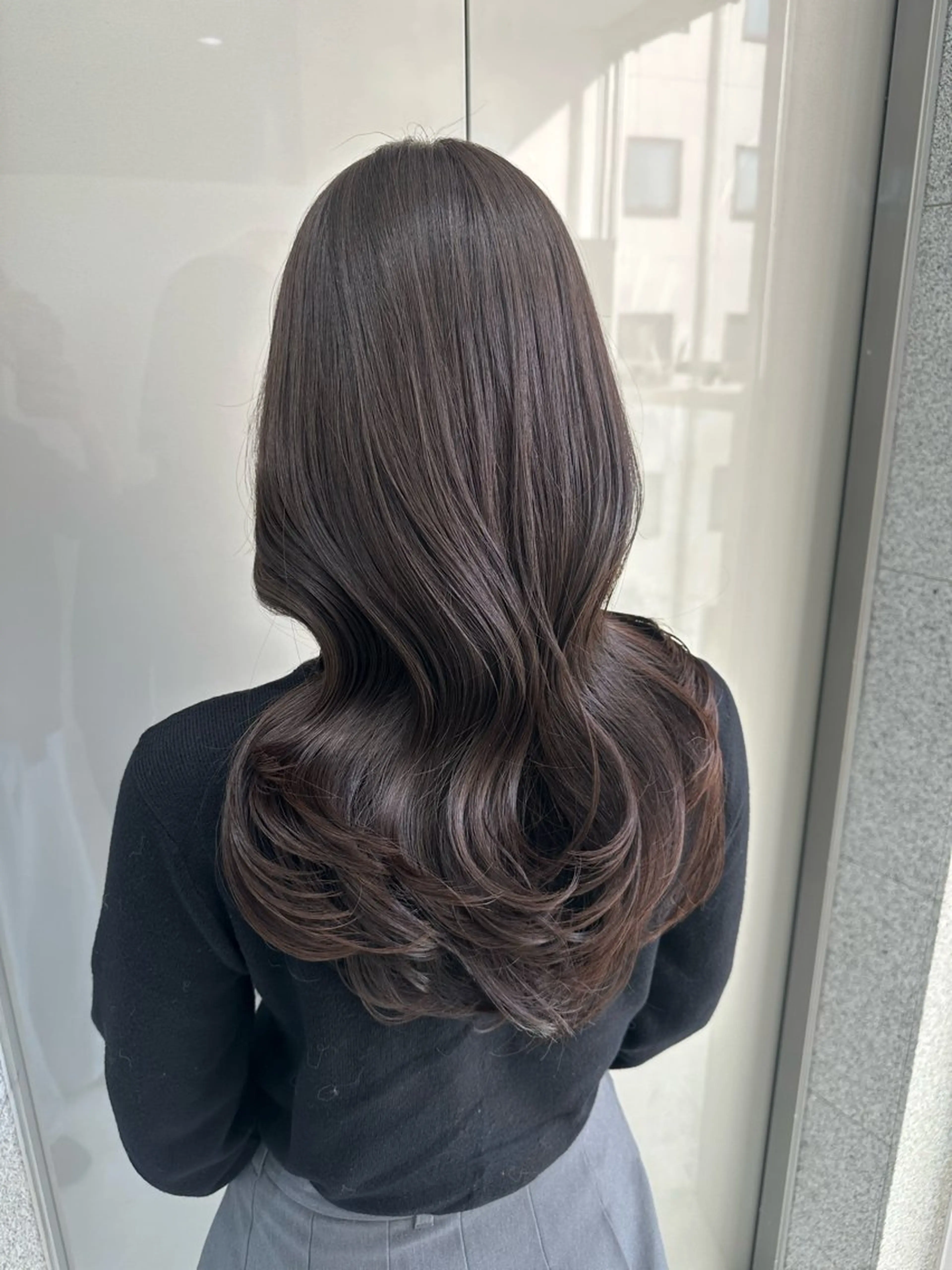 ロング カラー グレージュ 髪質改善 赤み消し透明感🩶 銀座Ryota🩶のヘアスタイル