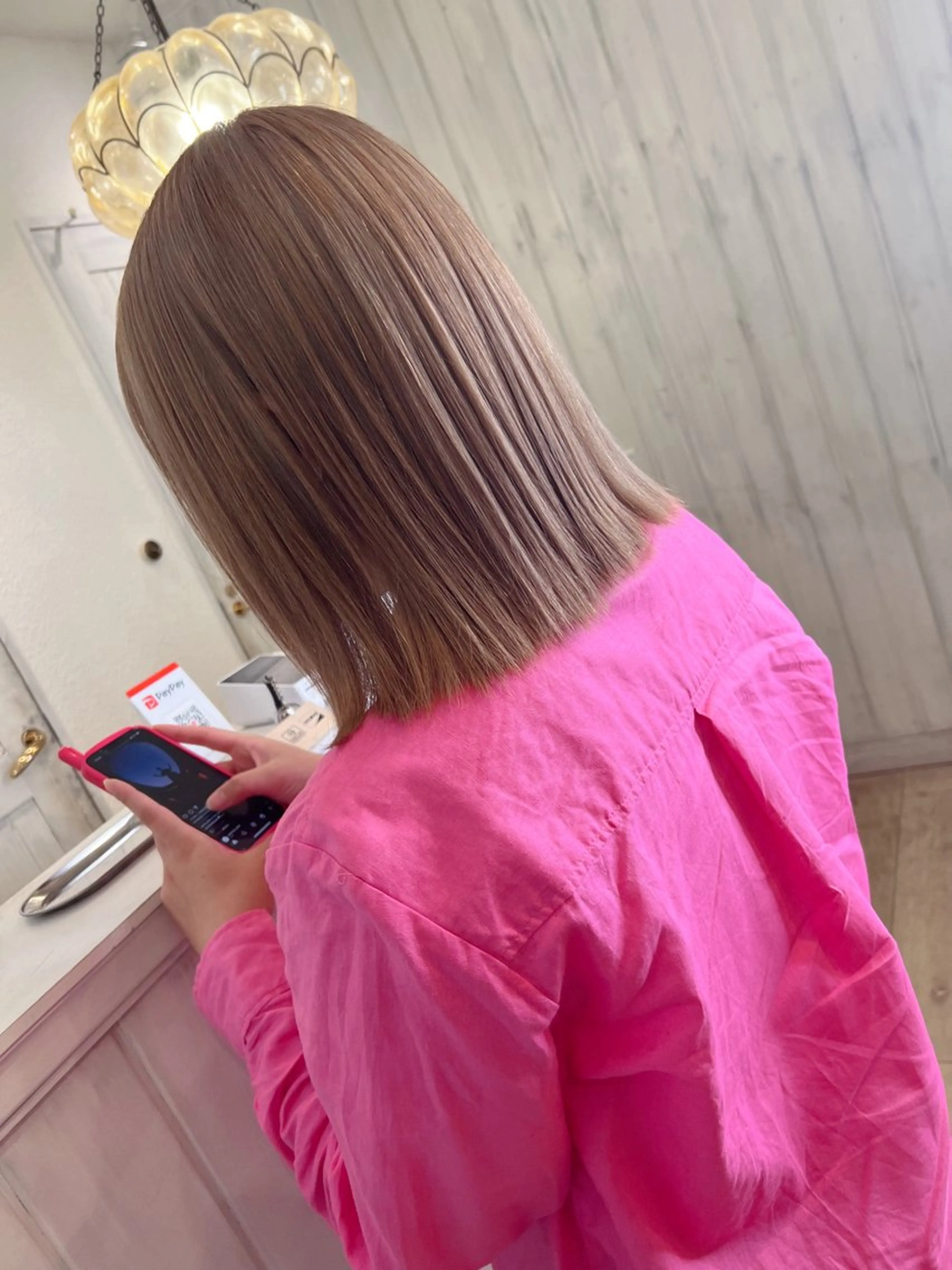 ミディアム ヘアカラー トリートメント 髪質改善美髪特化 ルイス奈良のヘアスタイル