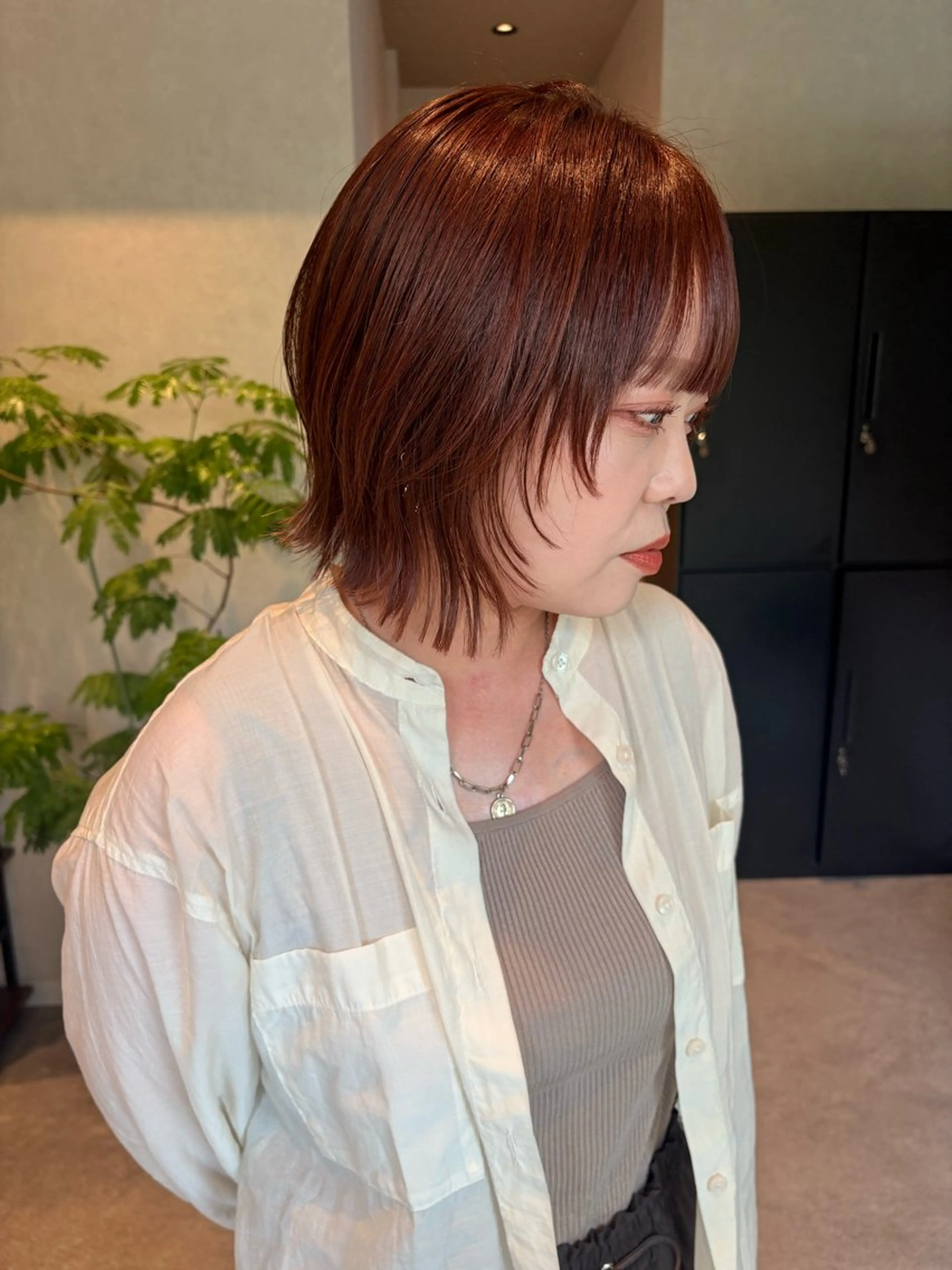 ショート 切りっぱなしボブ ボブレイヤー ボブ レイヤーカット 外ハネヘア カット ヘアカラー トリートメント 【ボブ/個室サロン】 癒し空間mimuraのヘアスタイル