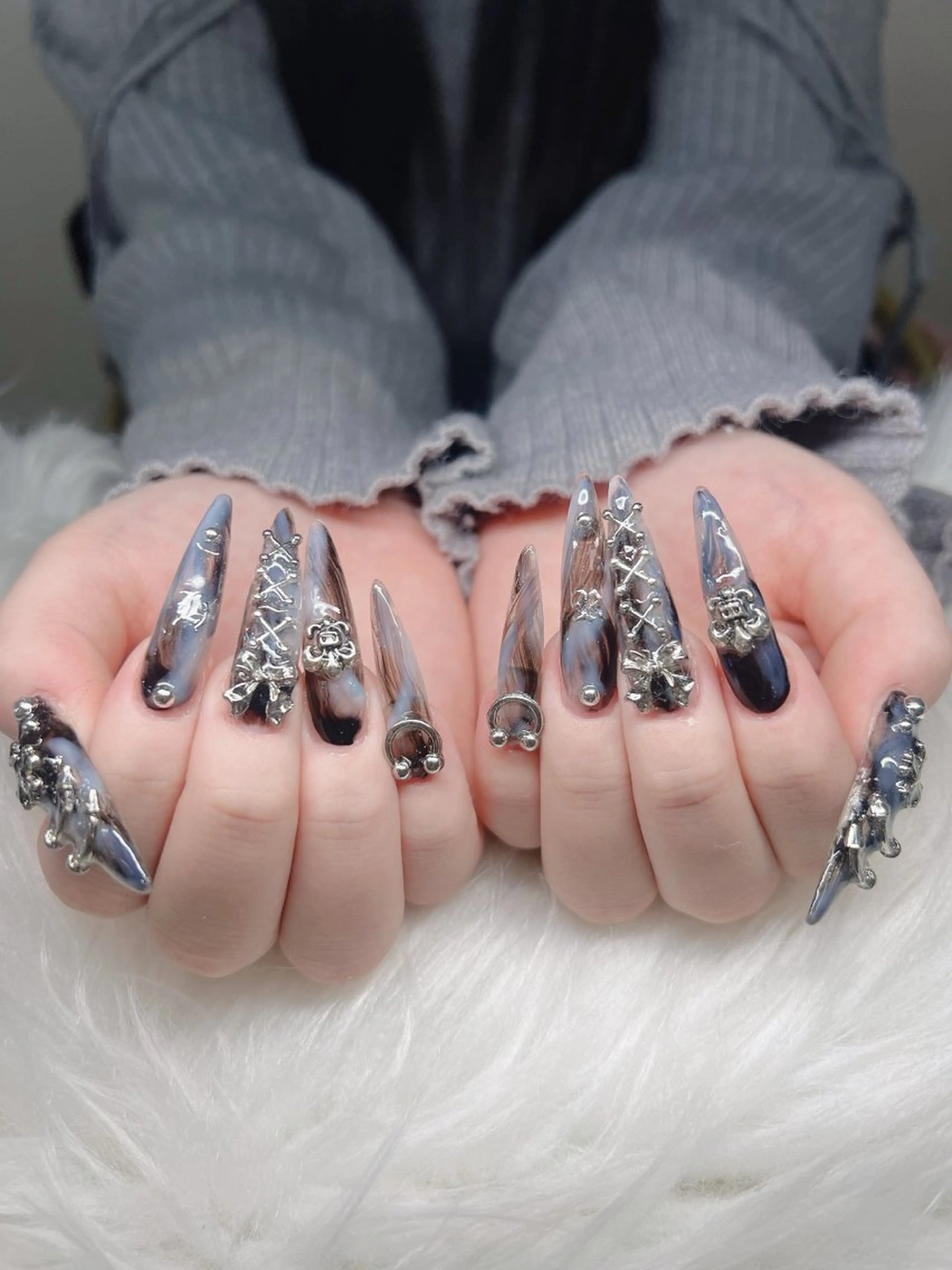 ネイル ハンドネイル Lee Nails チップ長さだし専門店のネイルデザイン