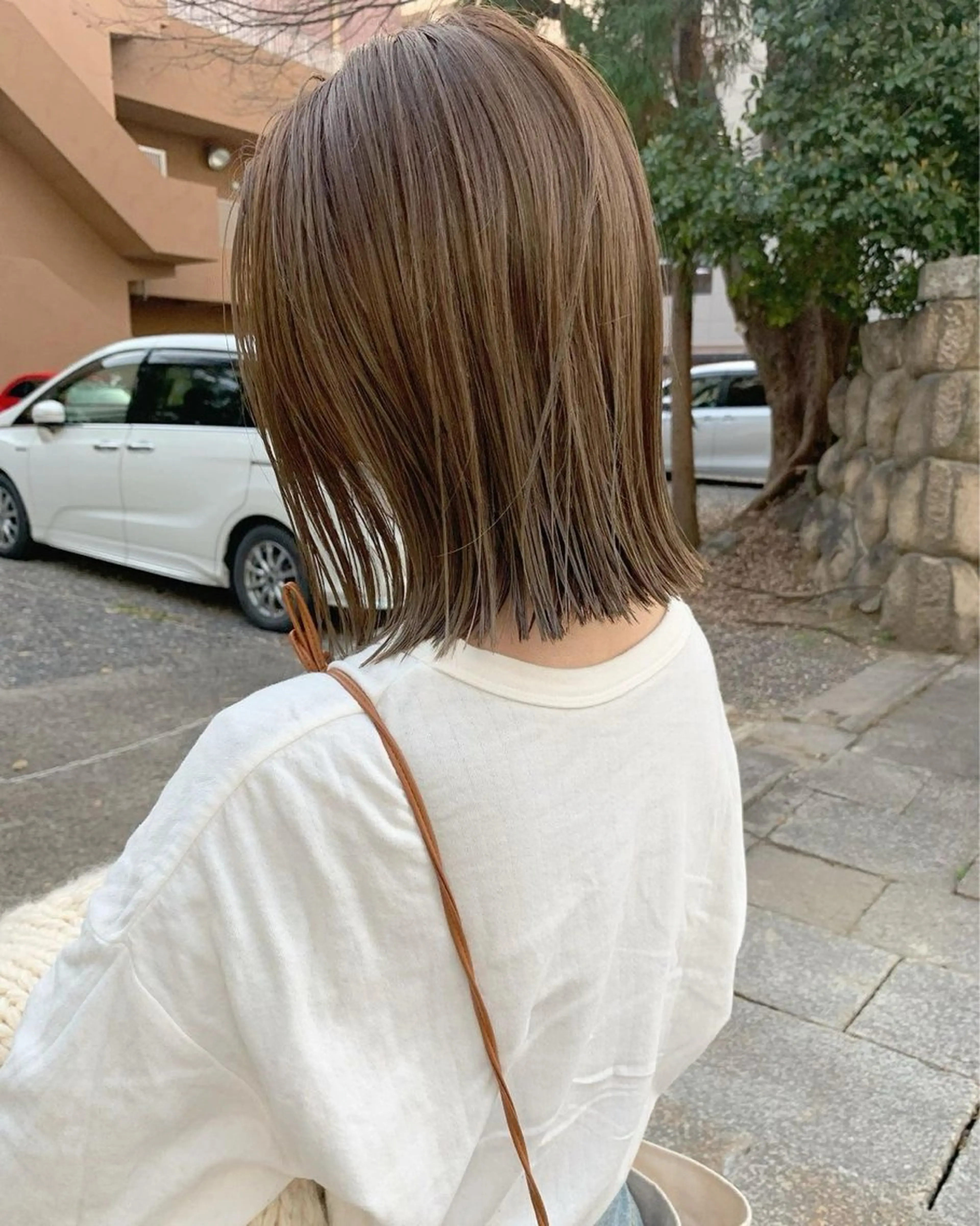 ミディアム ボブ カット 臺 佳連のヘアスタイル