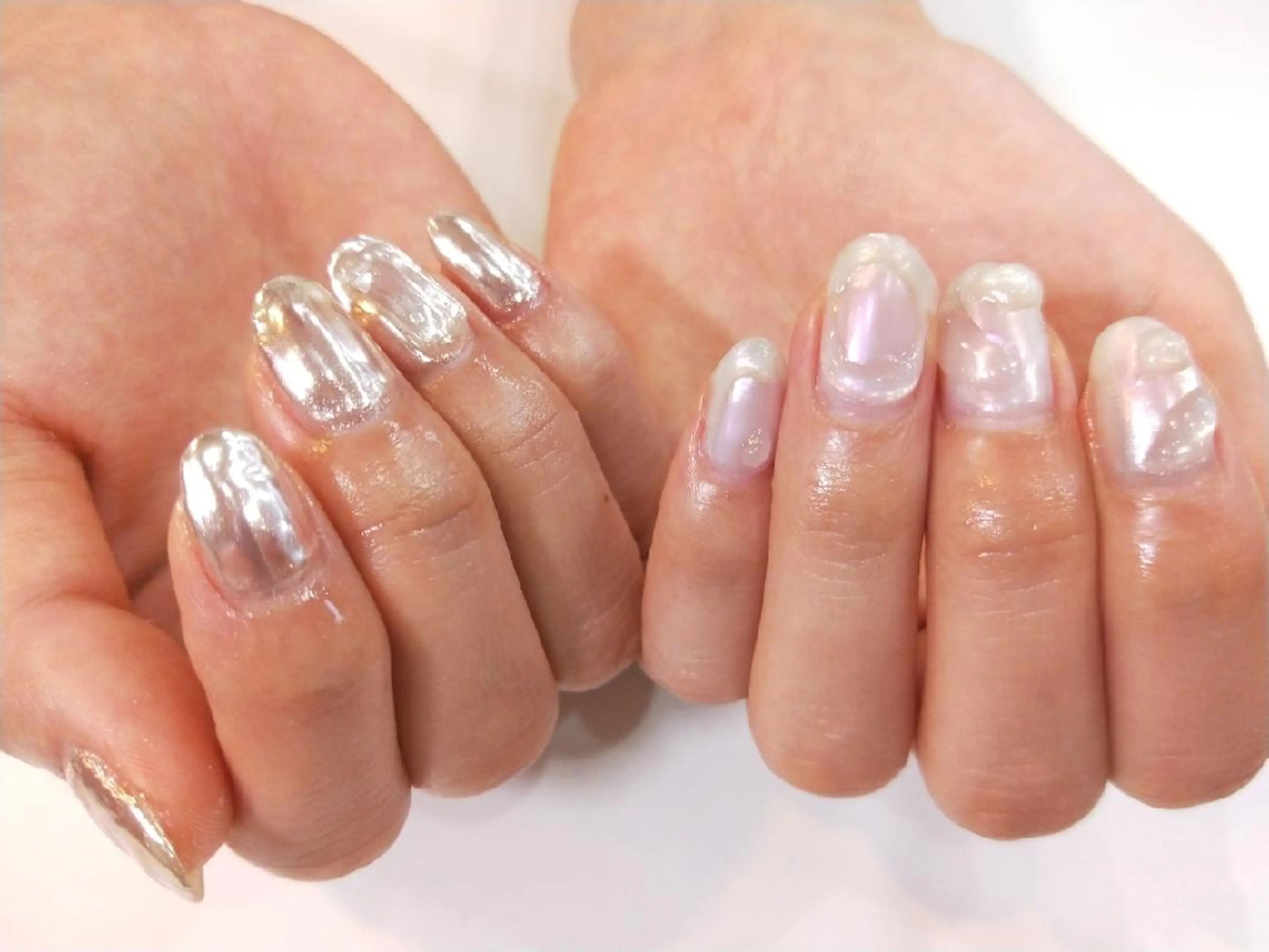 ネイル ハンドネイル ハンドケア R'well所属・はばすみれ🎀ﾈｲﾙ 光ﾌｪｲｼｬﾙ ﾍｱのネイルデザイン