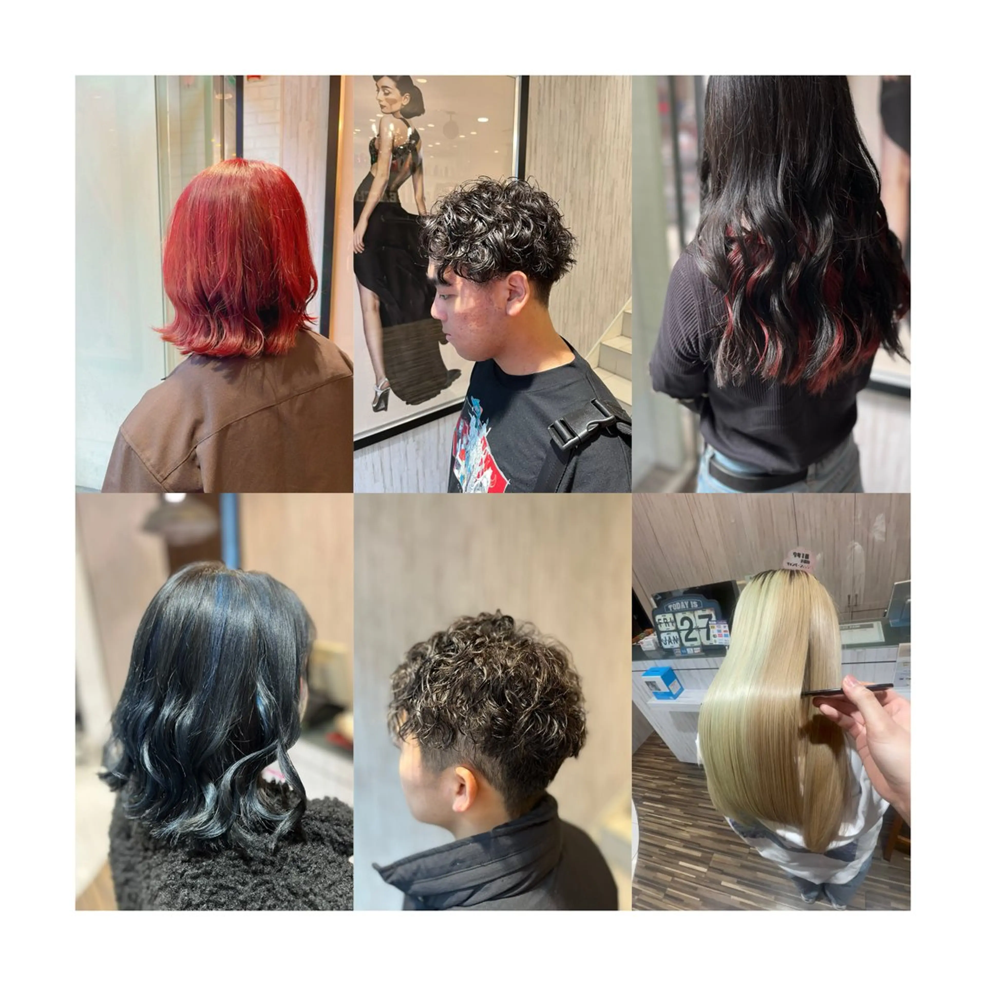 セミロング カラー パーマ 廣田 大幹のヘアスタイル