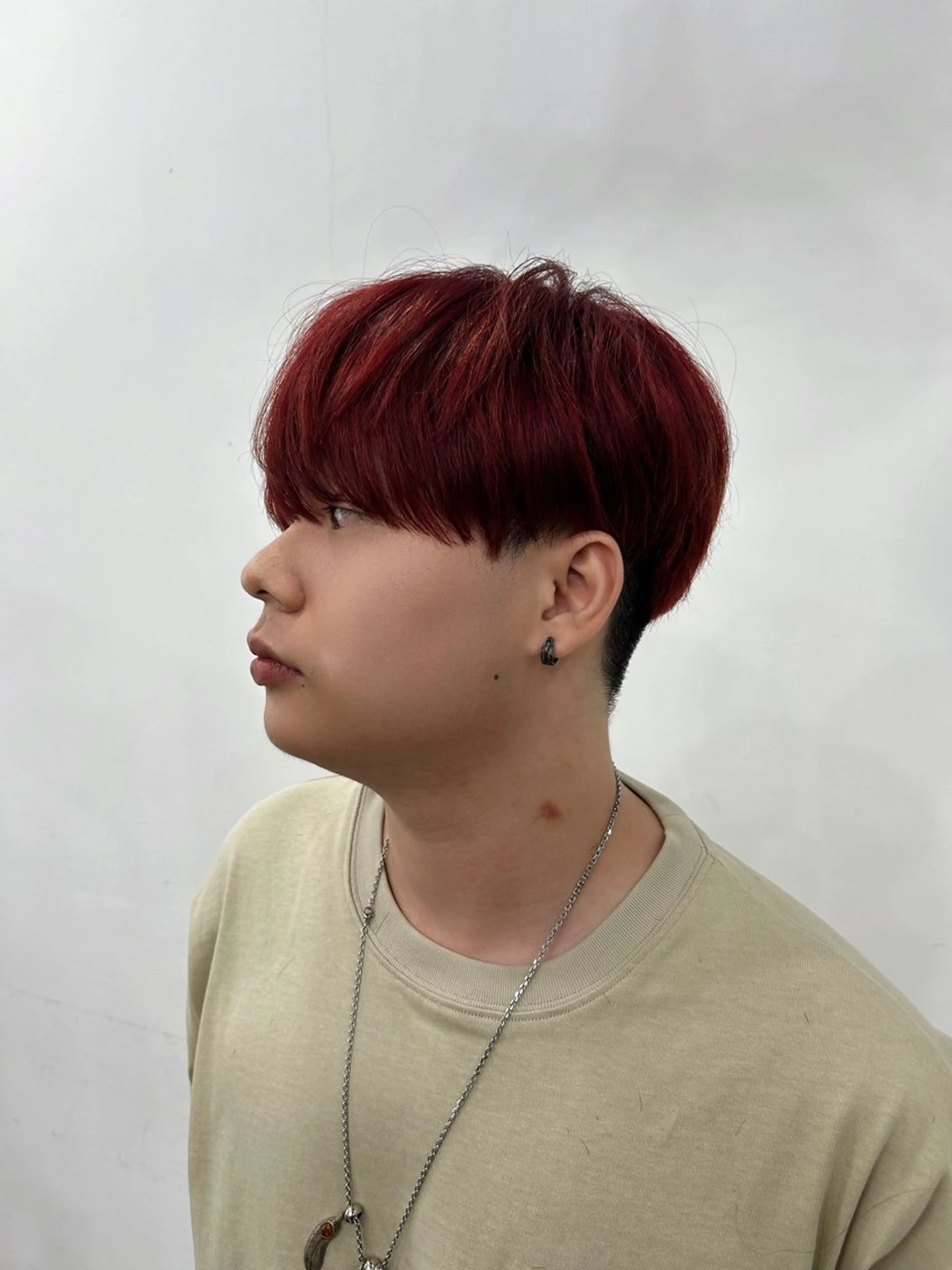 カラー ブリーチ レッドカラー Morimoto Laryaのヘアスタイル