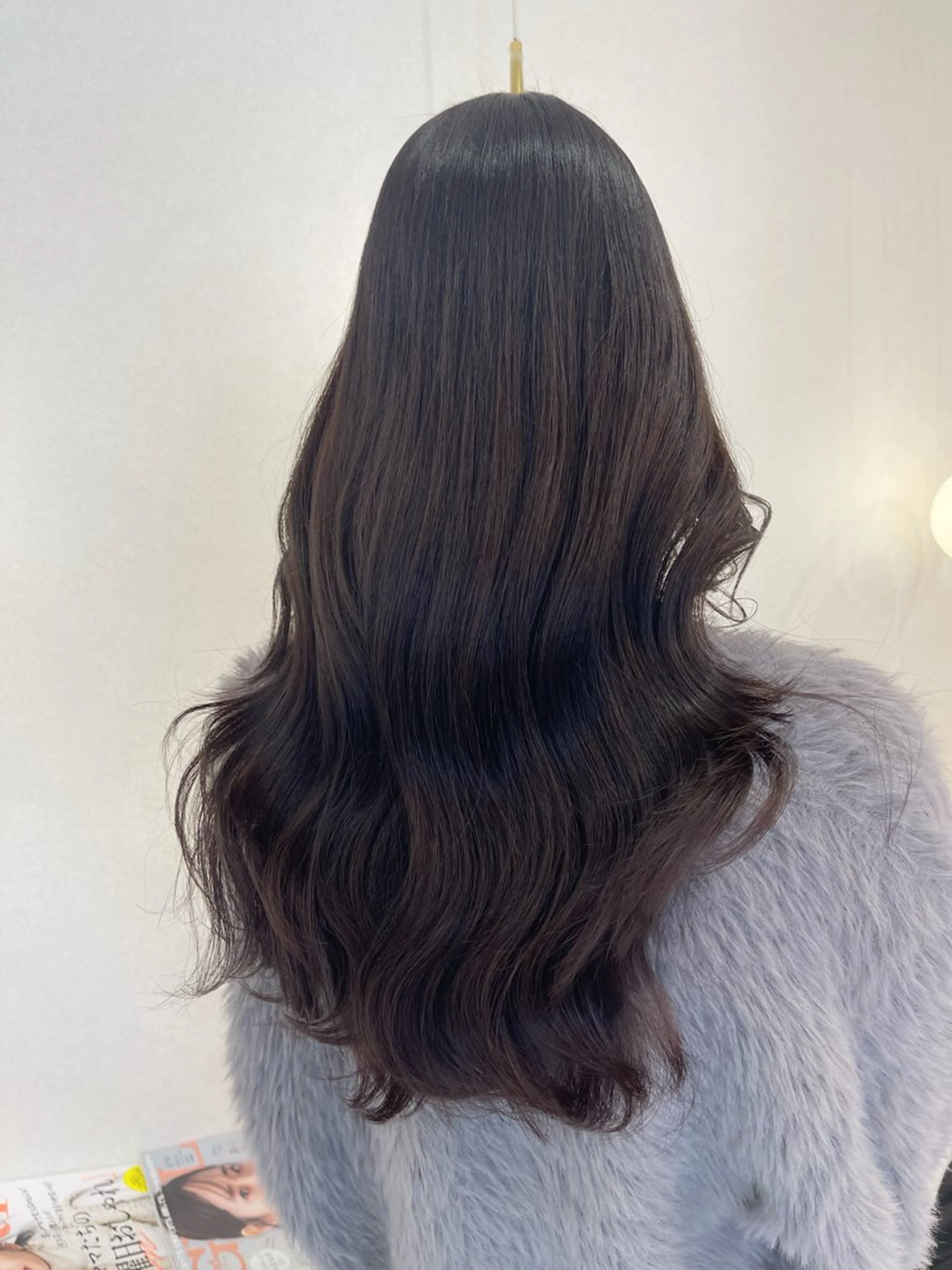 ロング アッシュ アッシュブラウン ヘアカラー トリートメント MEI💫銀座 エクステ/艶カラーのヘアスタイル