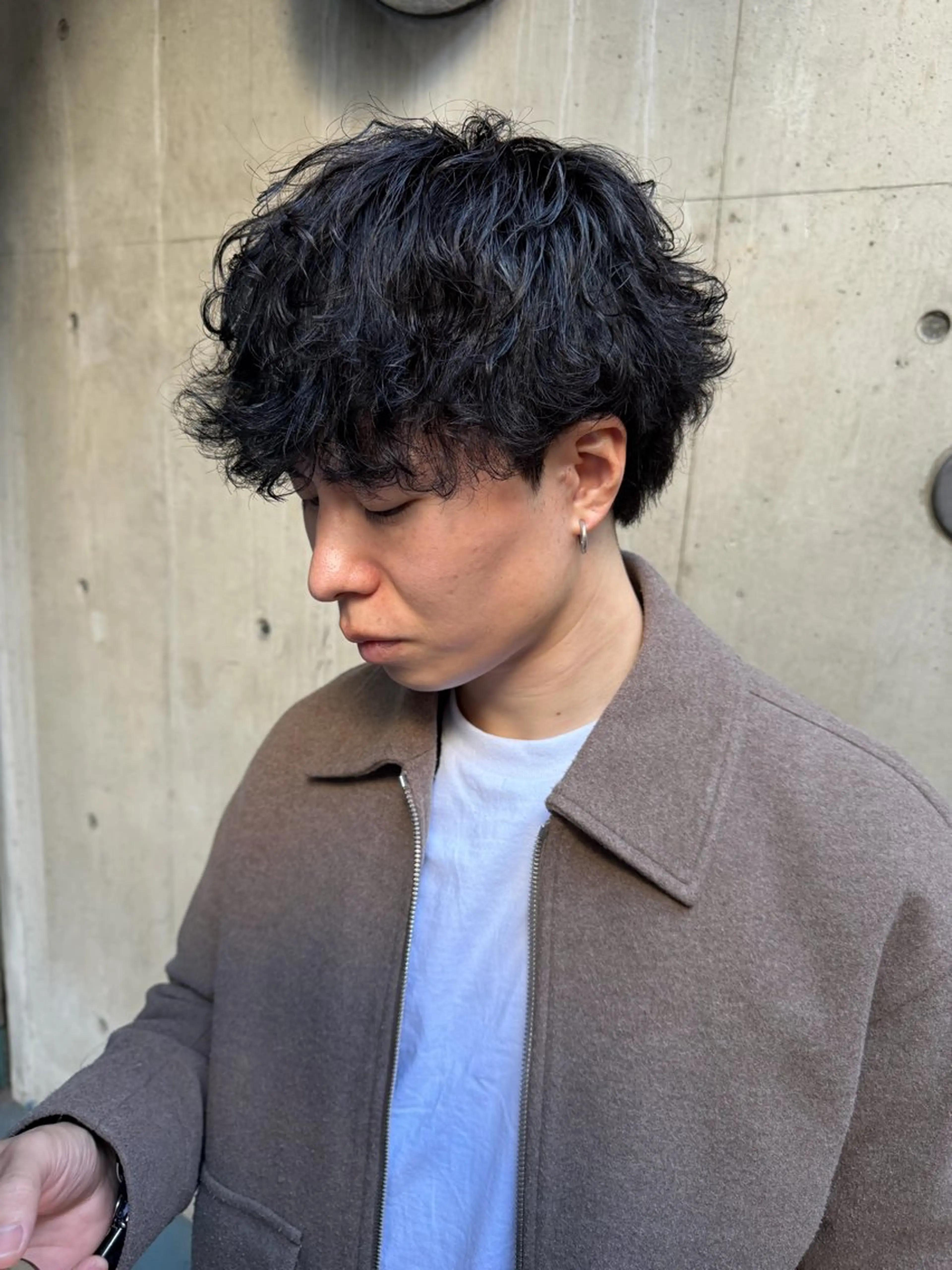 パーマ メンズ メンズパーマ カット パーマ マエダ リョウのヘアスタイル