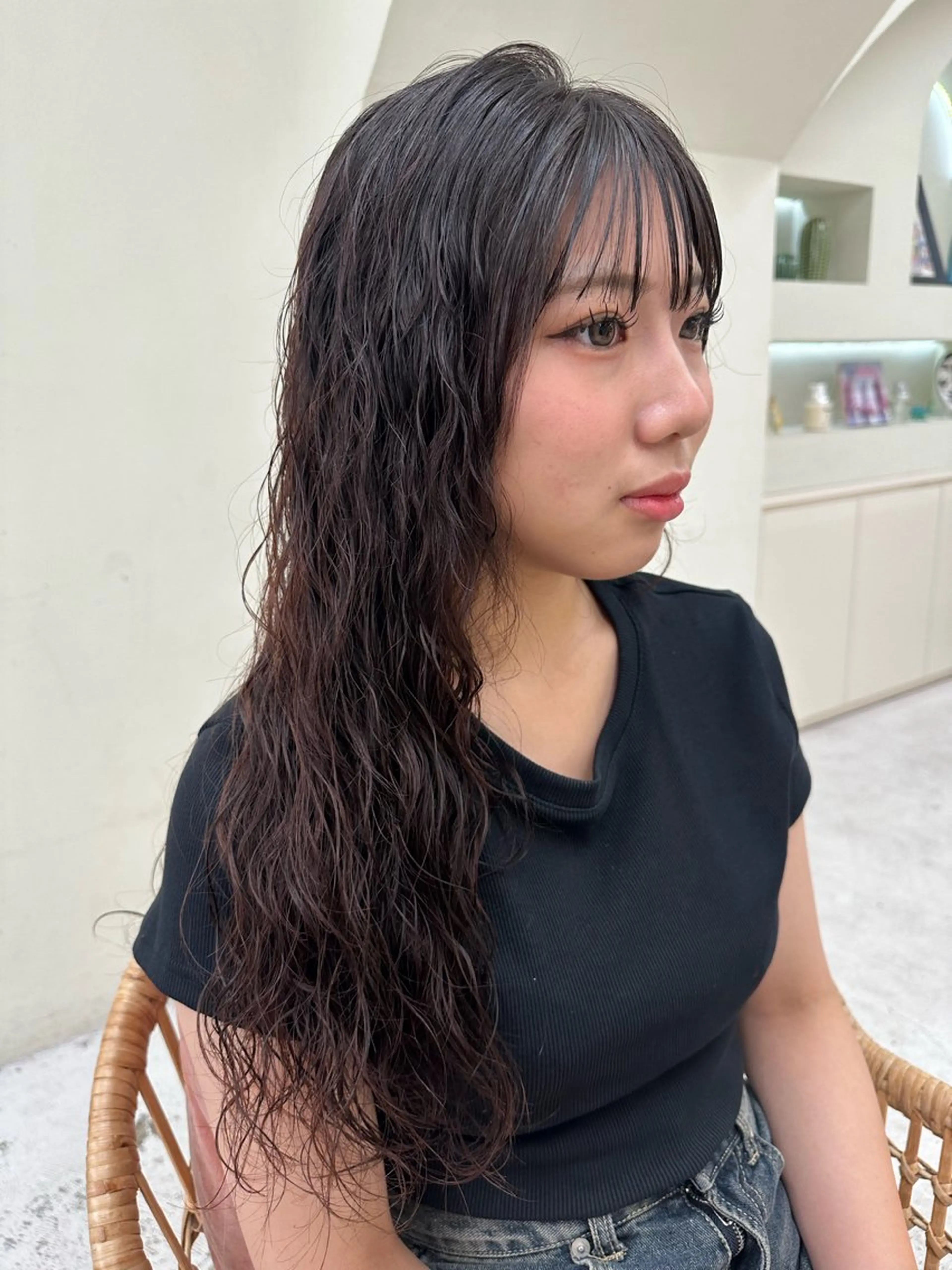 ロング パーマ 赤熊 咲良 🦔ྀིのヘアスタイル