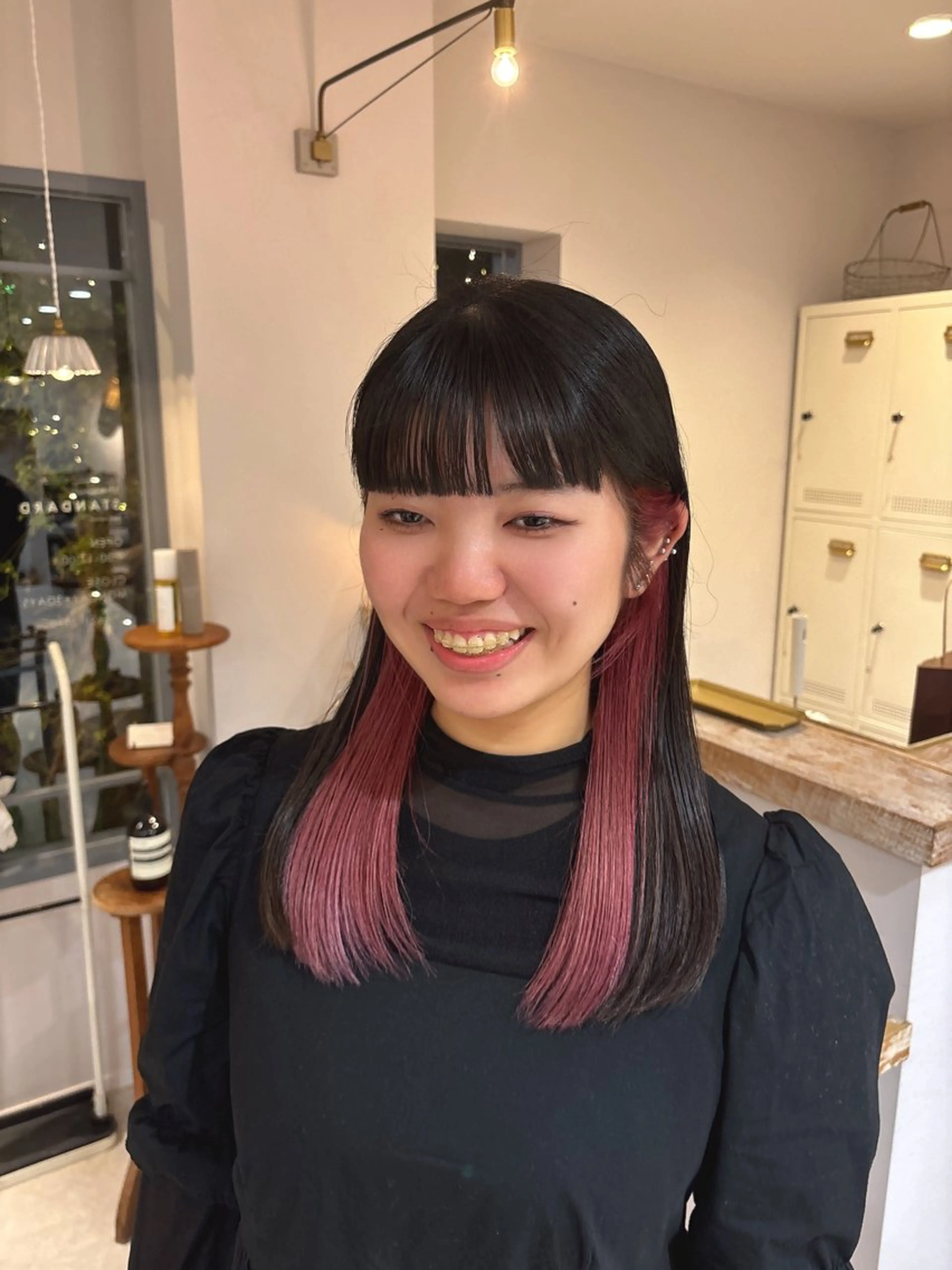 カラー 🎀調布仙川透明感オ リーブカラー干莉🎀のヘアスタイル