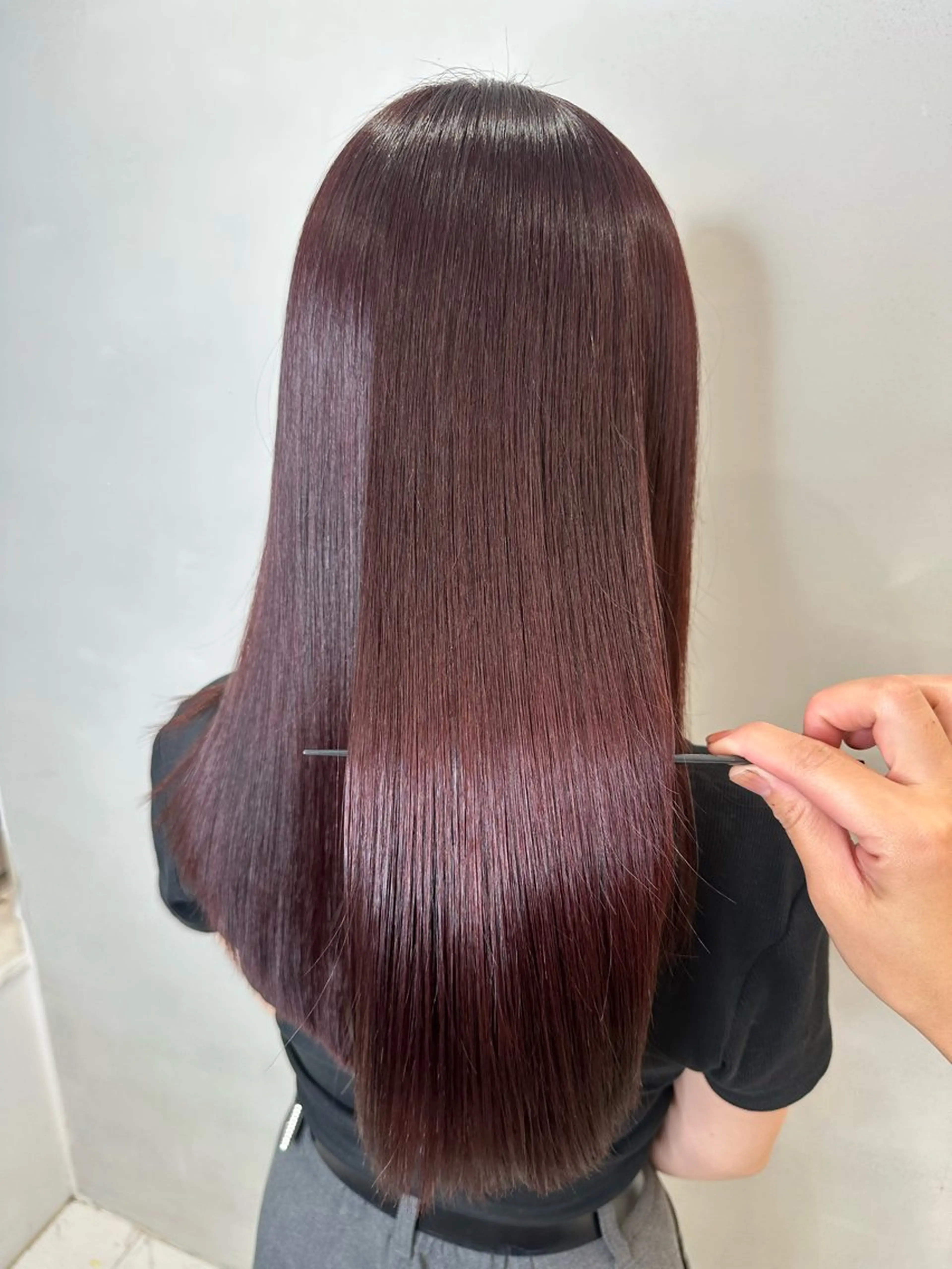 ロング カラー ブリーチ ブリーチなしカラー レッドカラー ヘアカラー トリートメント 【Lapis 渋谷本店】りかのヘアスタイル