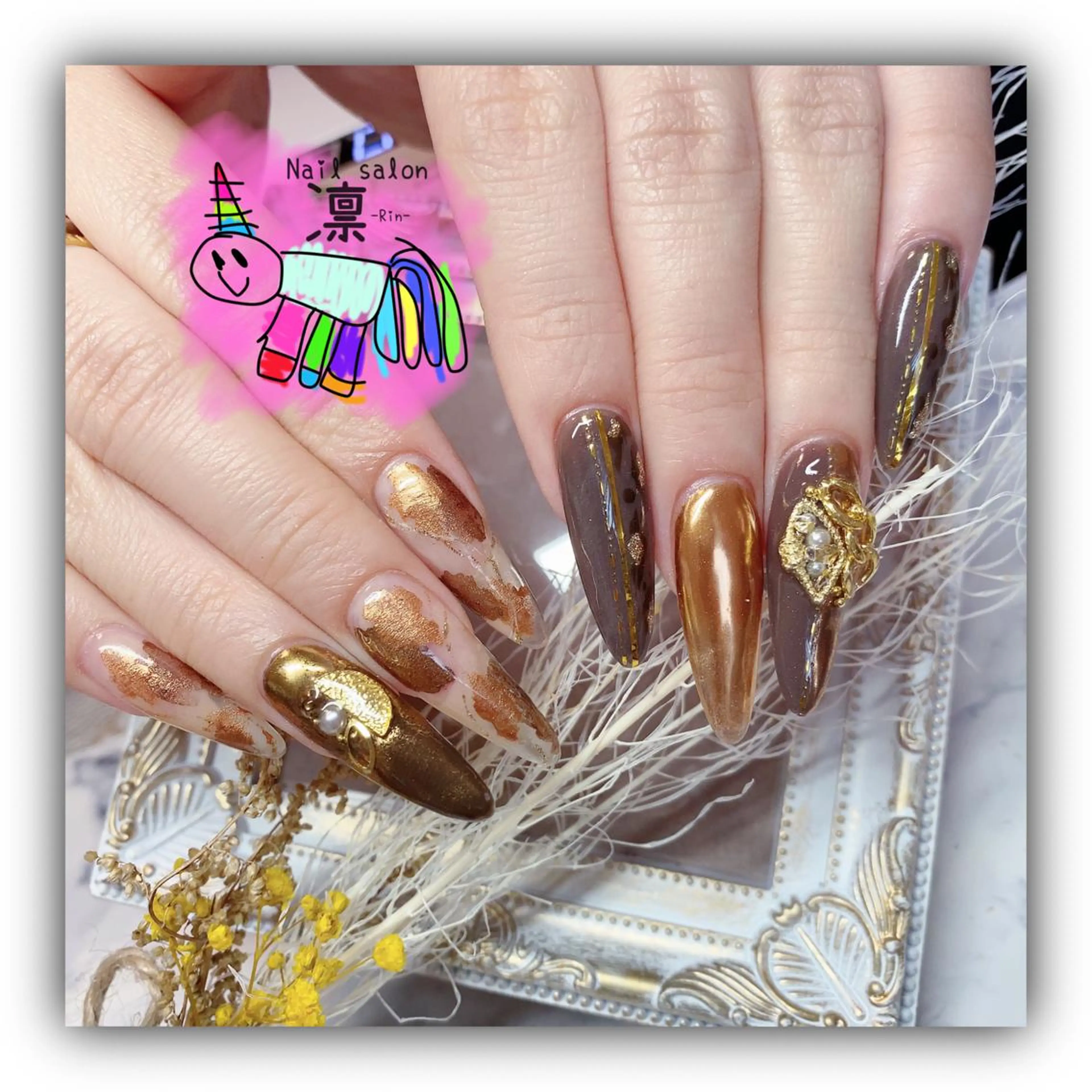 ネイル スカルプネイル private salon凛のネイルデザイン