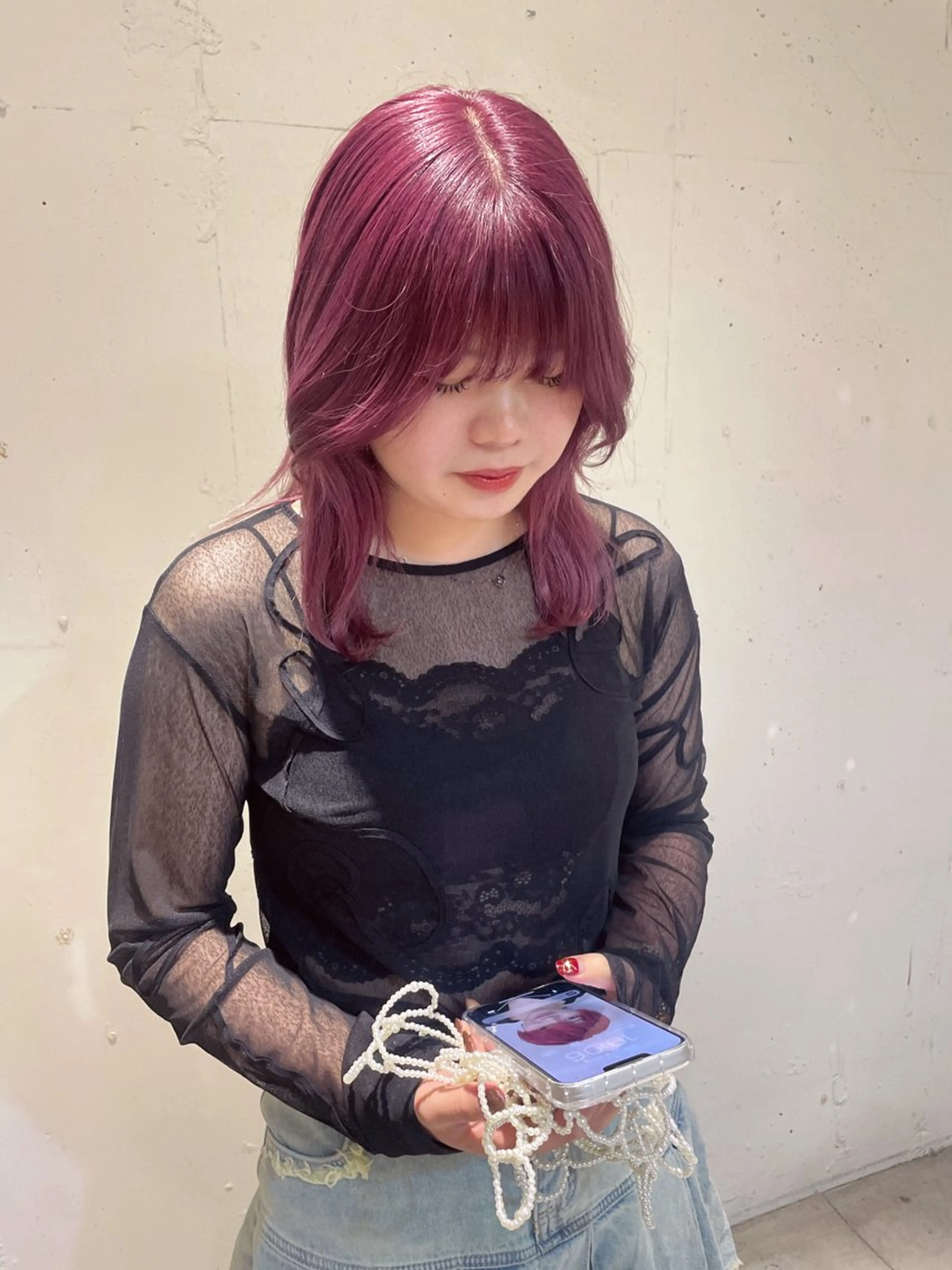 カラー ブリーチ ヘアカラー ユイナ ★暖色/レイヤー★のヘアスタイル