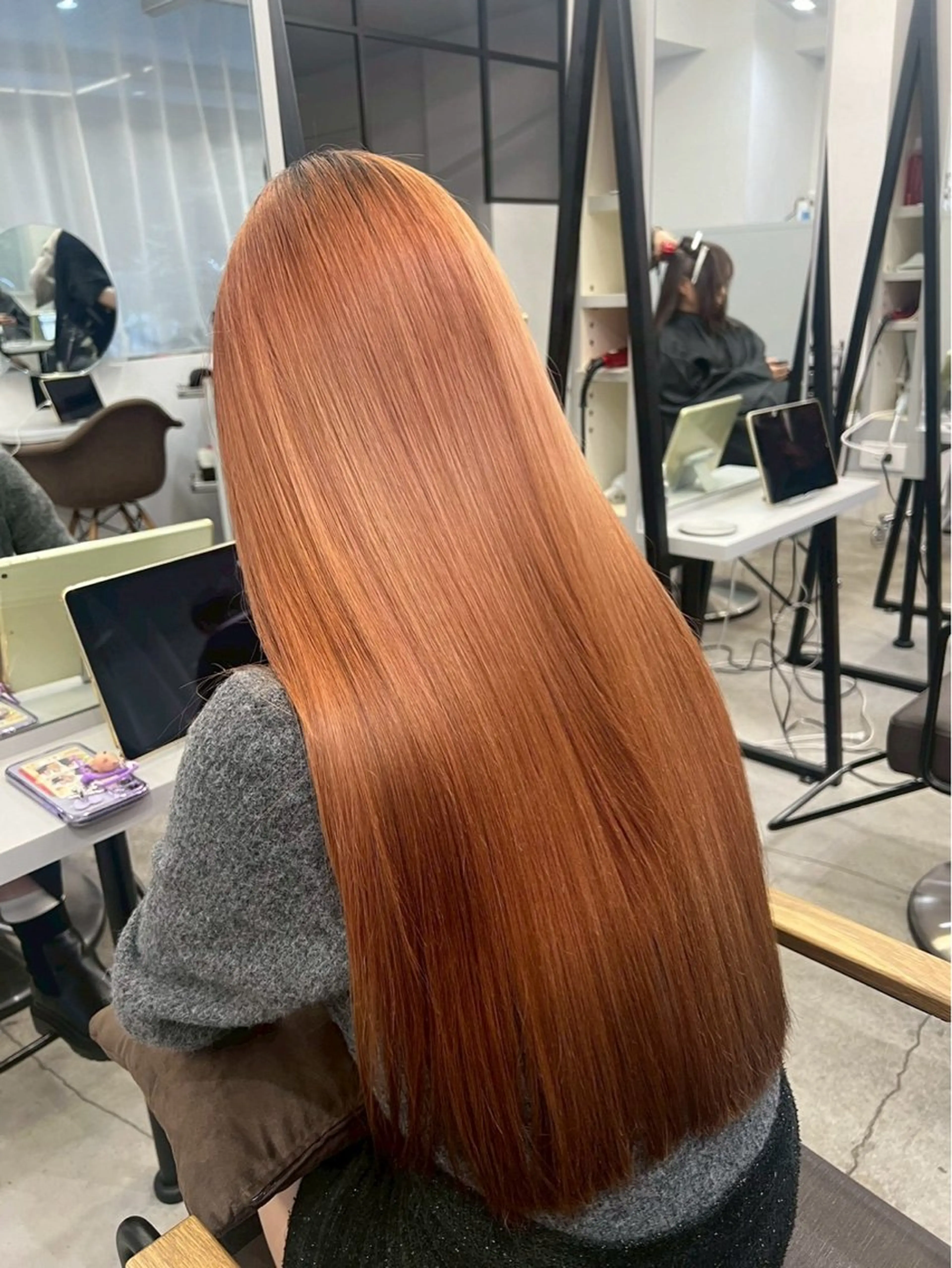 ロング パーマ 縮毛矯正 ハイトーンカラー が絶対可愛い✨泰聖✨のヘアスタイル