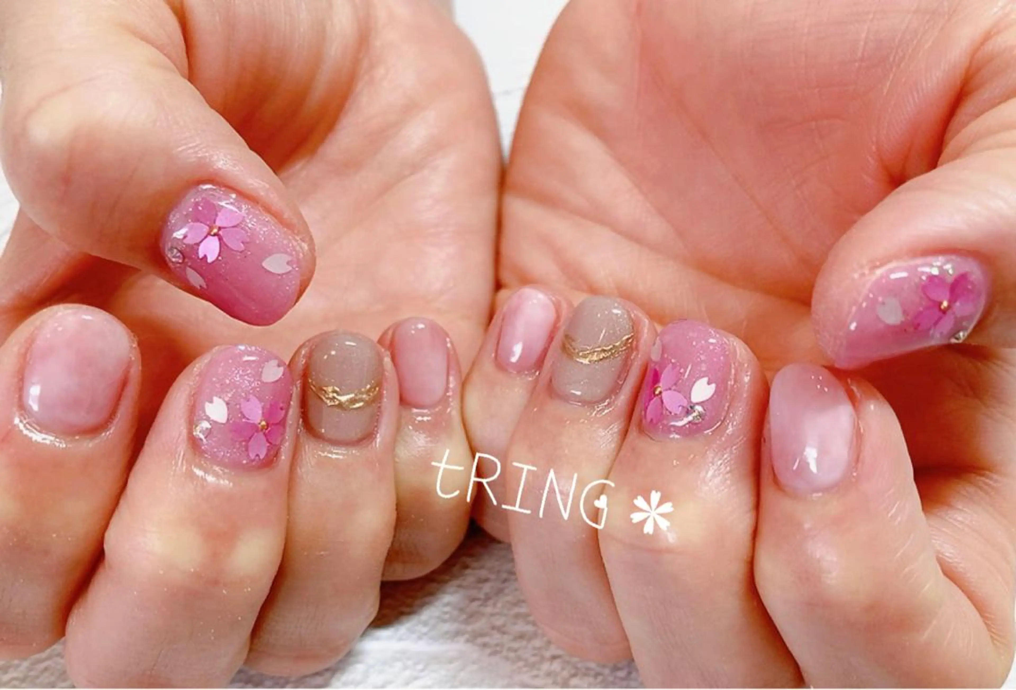 ネイル ハンドネイル tRING＊ しいの木台のネイルデザイン