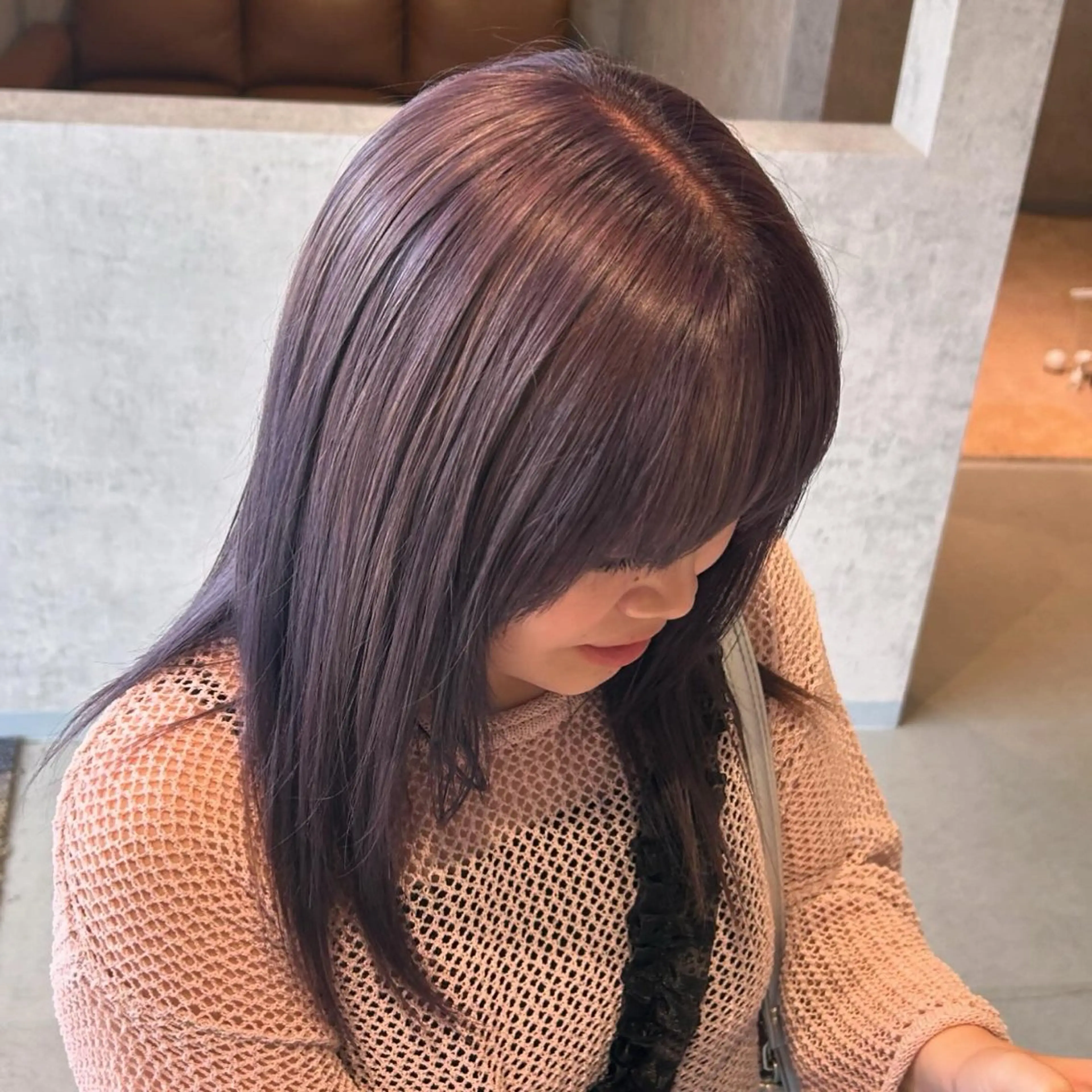 セミロング カラー suri-ru hair【スリールヘアー】所属・FURUSAWA AOIのヘアスタイル