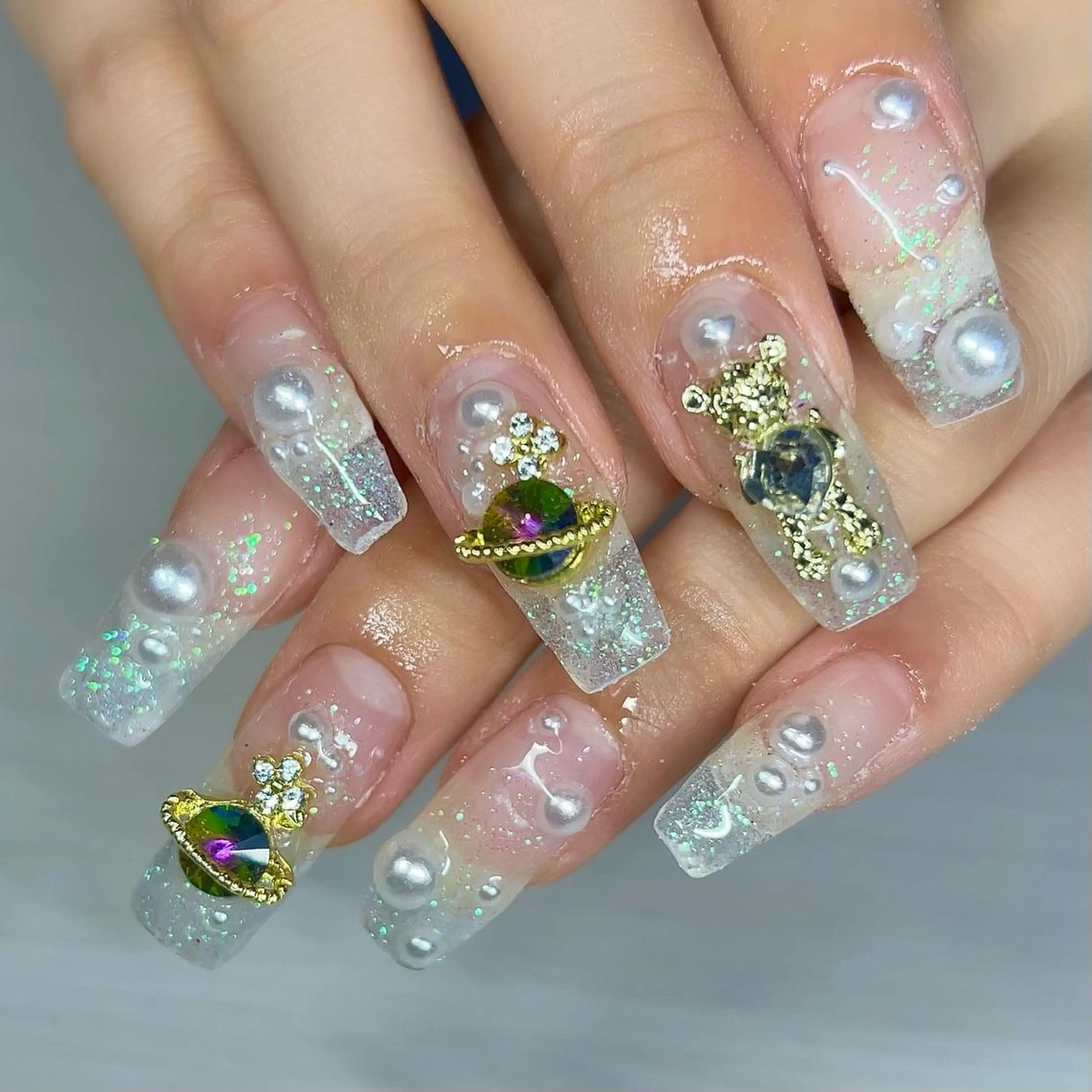 ネイル クリアネイル ハンドネイル 【Yappy🌈】 💖P-tanaのネイルデザイン