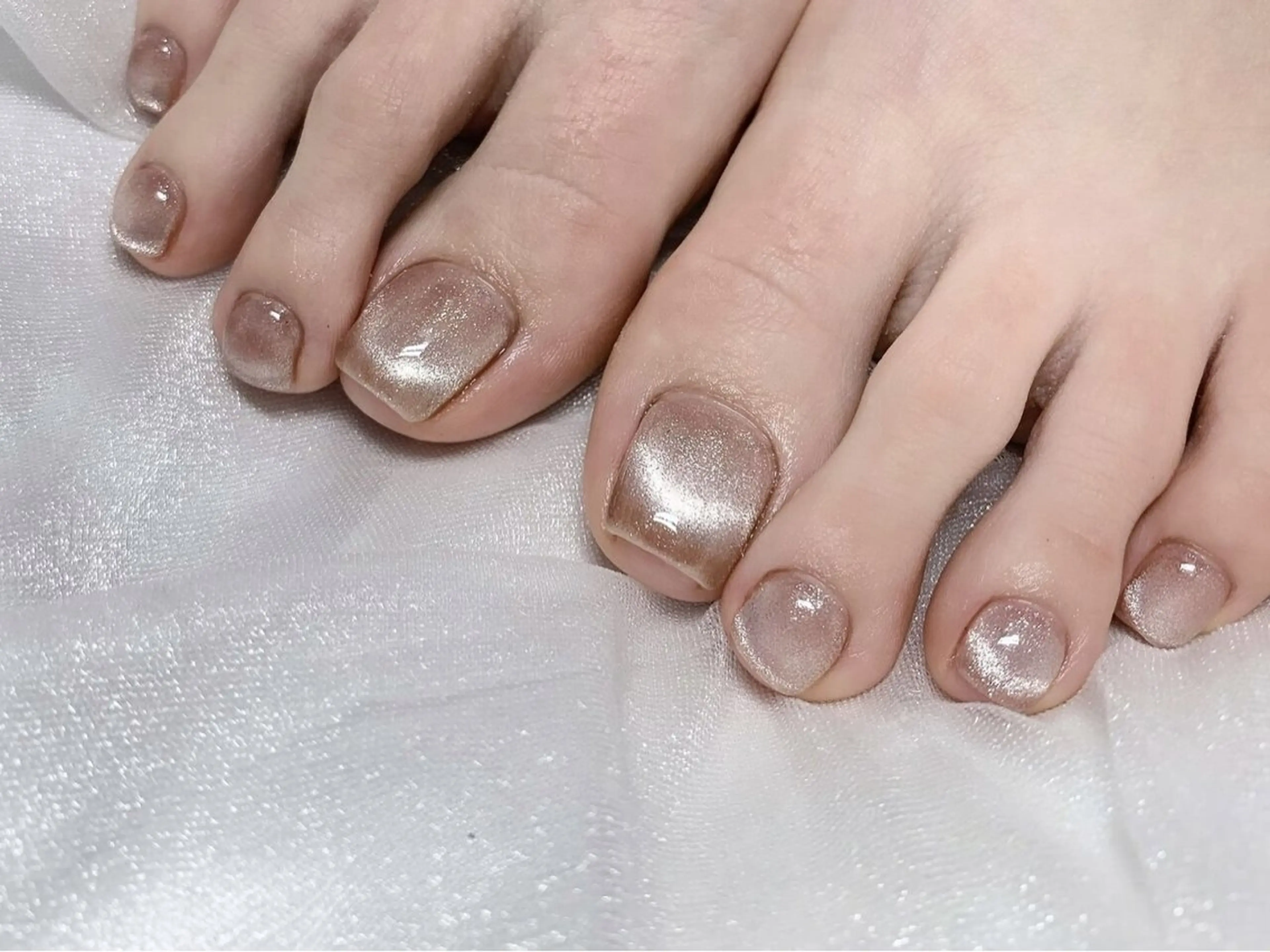 フット🦶ワンカラー /ラメグラ オフあり🍑 （フラッシュorマグネット変更🉑➕550円🫧）の写真