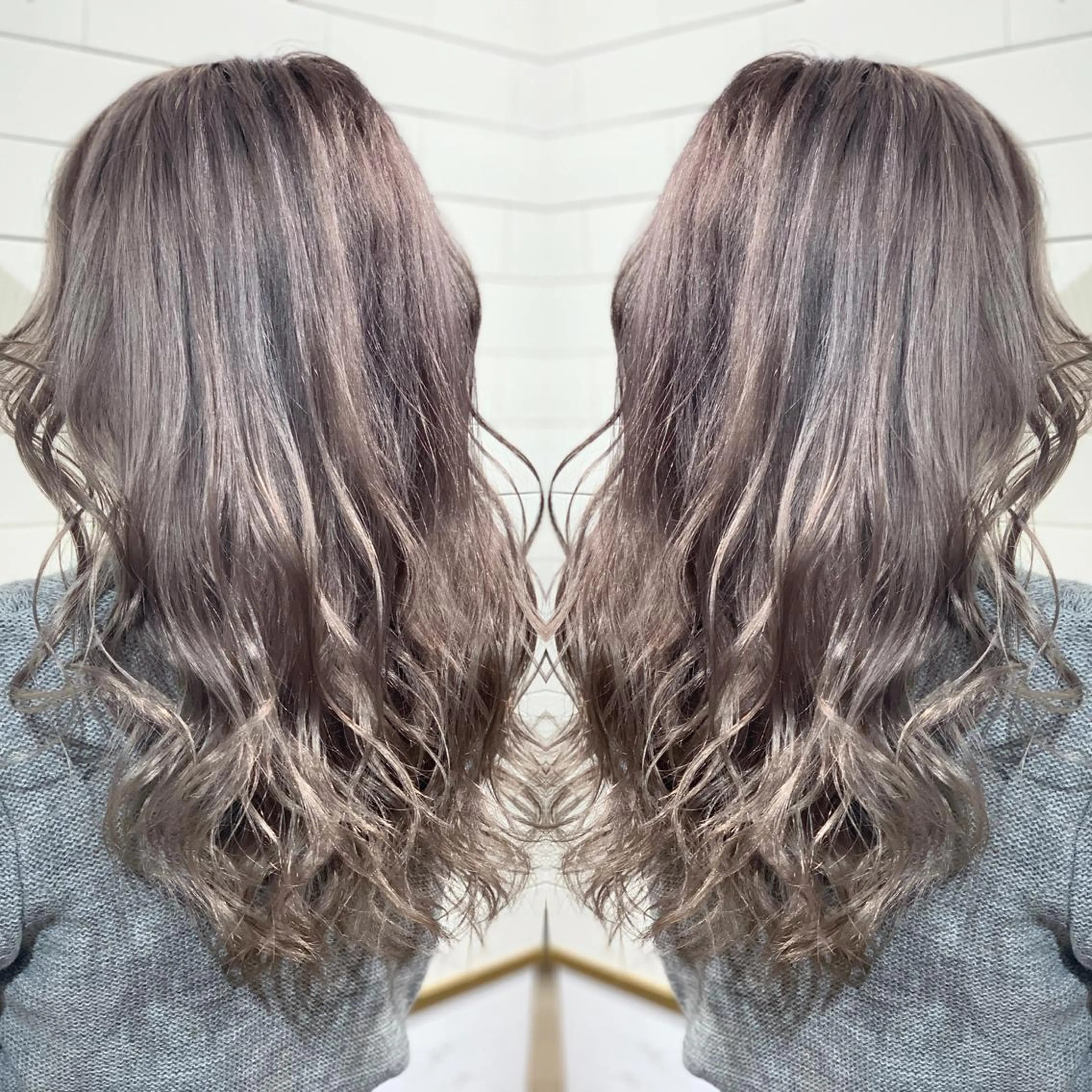 セミロング カラー パーマ ヘアアレンジ メンズ キッズ ネイル マツエク・マツパ 髪質改善×ハイトーン 中田啄也のヘアスタイル