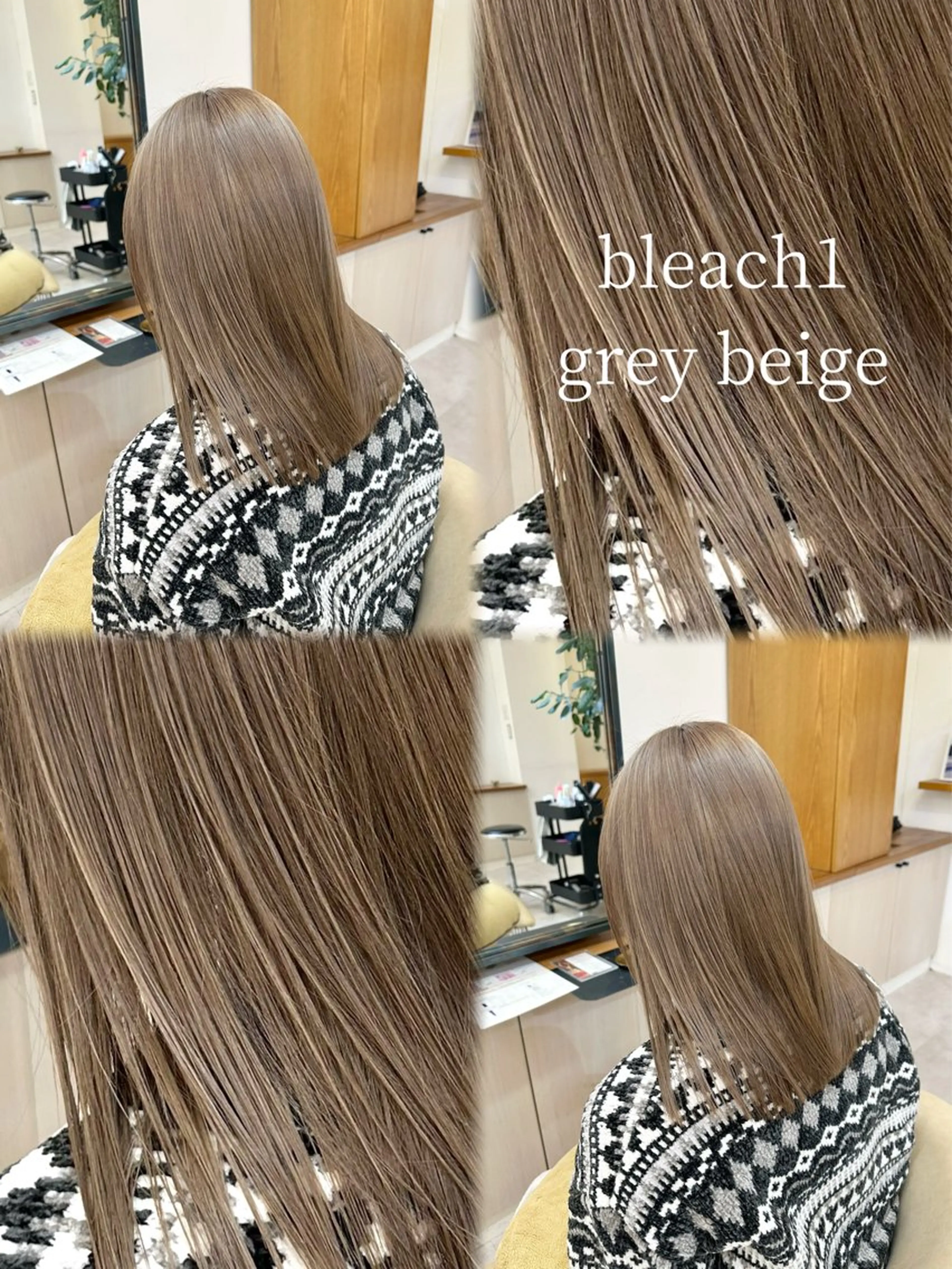 ミディアム カラー ベージュカラー 透明感カラー グレージュ カット ヘアカラー トリートメント リンダ所属・ボブ/ブリーチ /顔周り/すずきのヘアスタイル