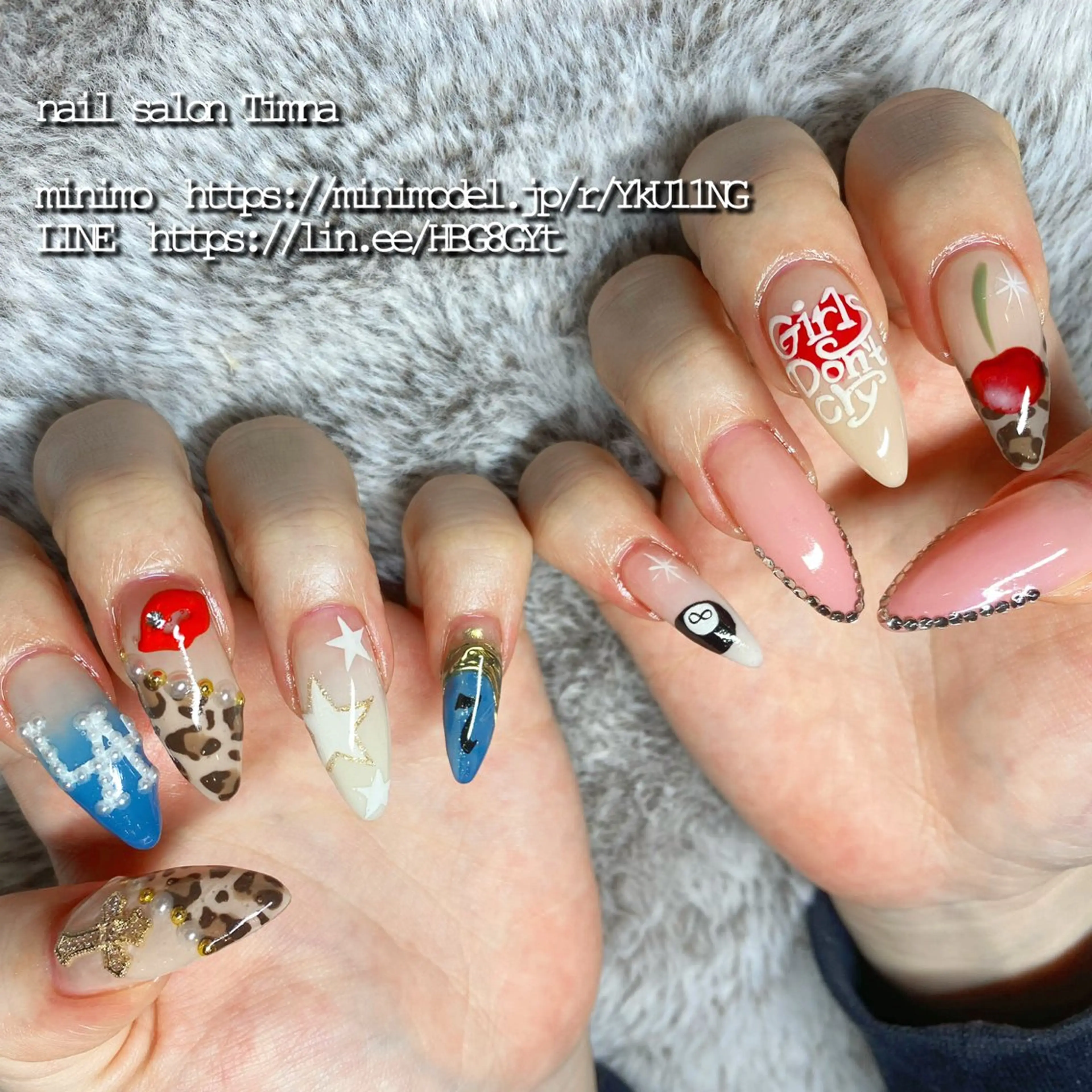 ロング ハンドネイル NAILSALON 🍔Timna🍟のネイルデザイン