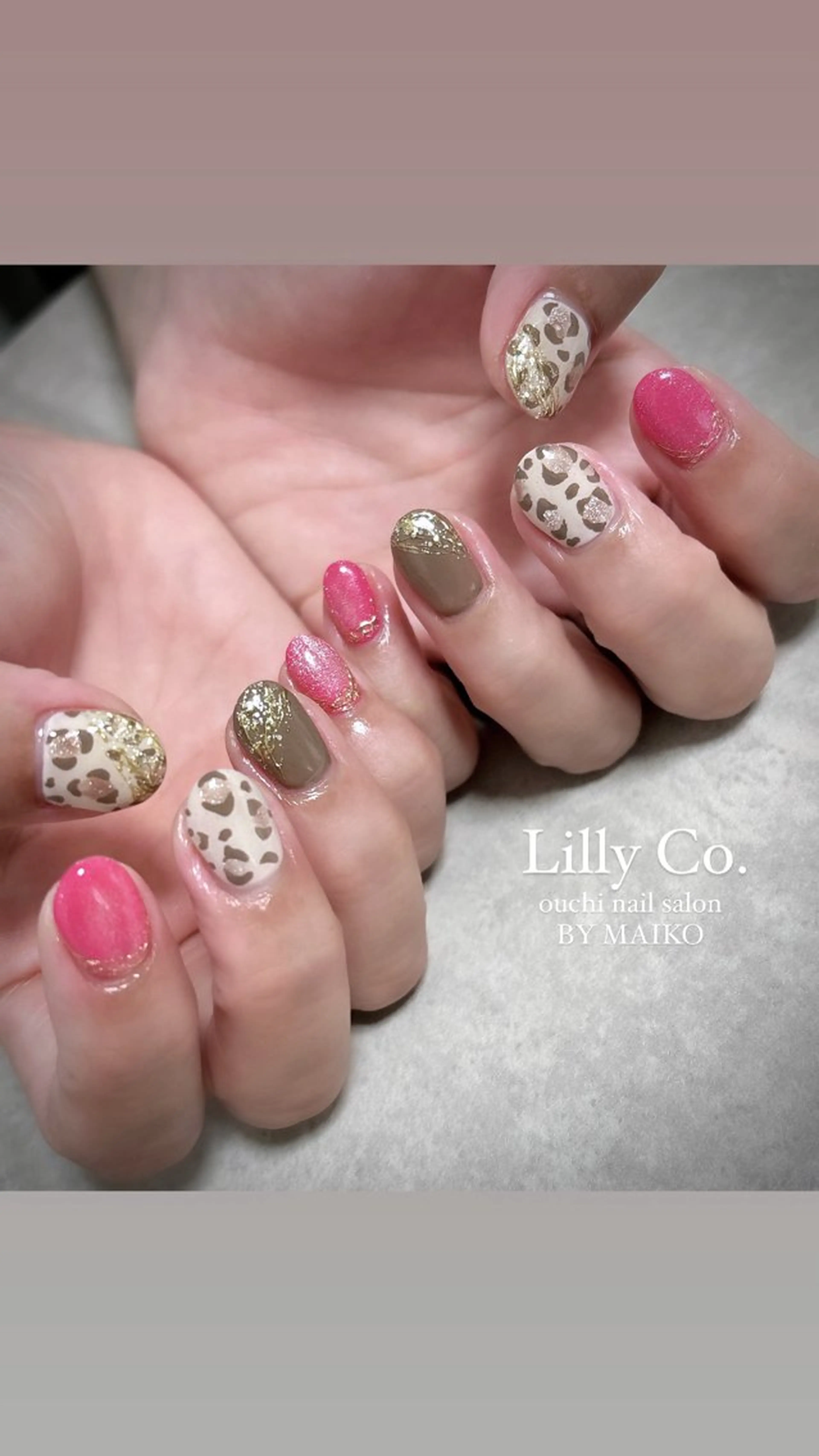 ネイル アニマル柄 ハンドネイル ハンドケア Lilly Co.のネイルデザイン