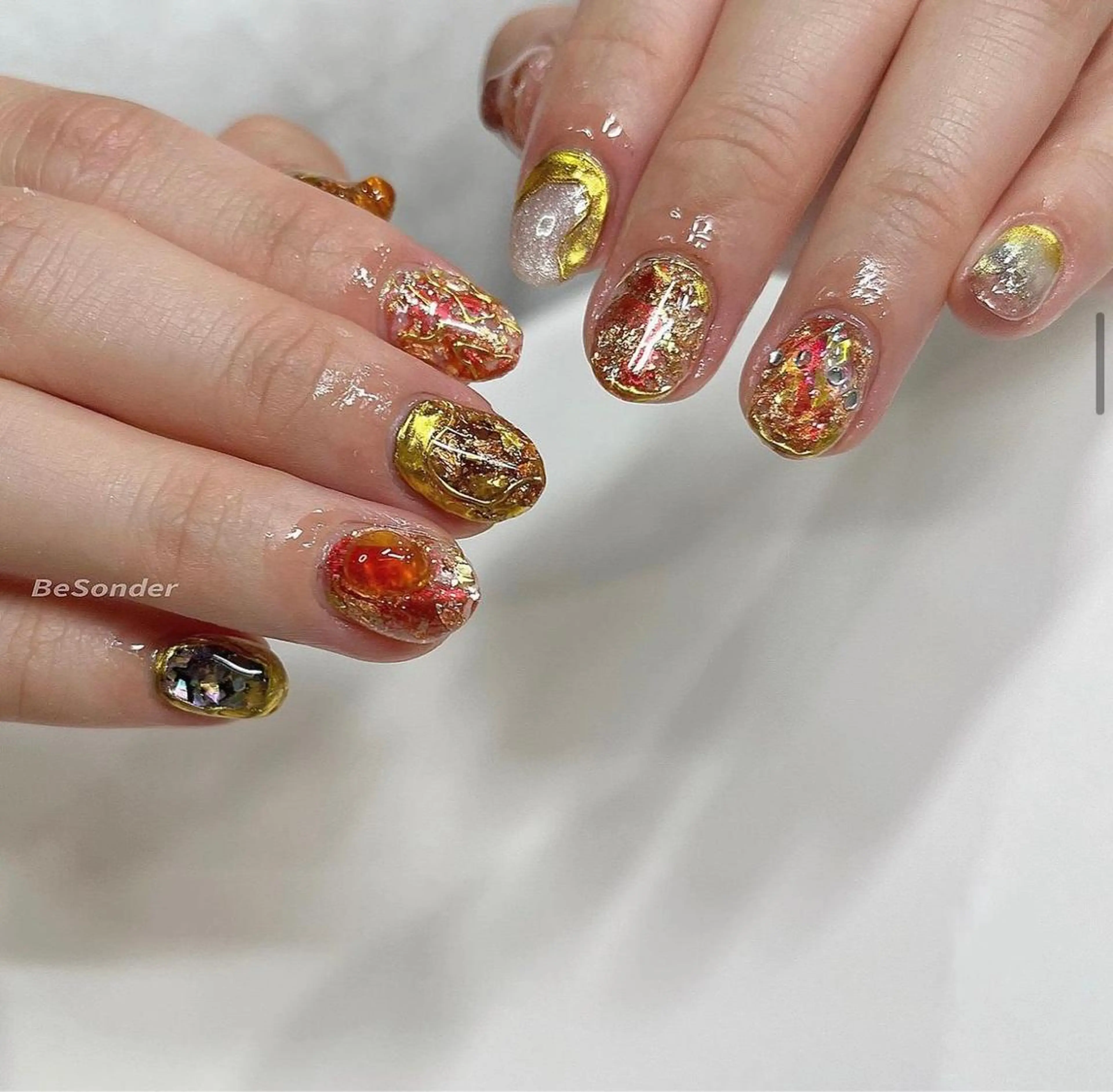 ネイル ハンドネイル 𝐅𝐢𝐢【本町/ ネイル】Miho💜のネイルデザイン