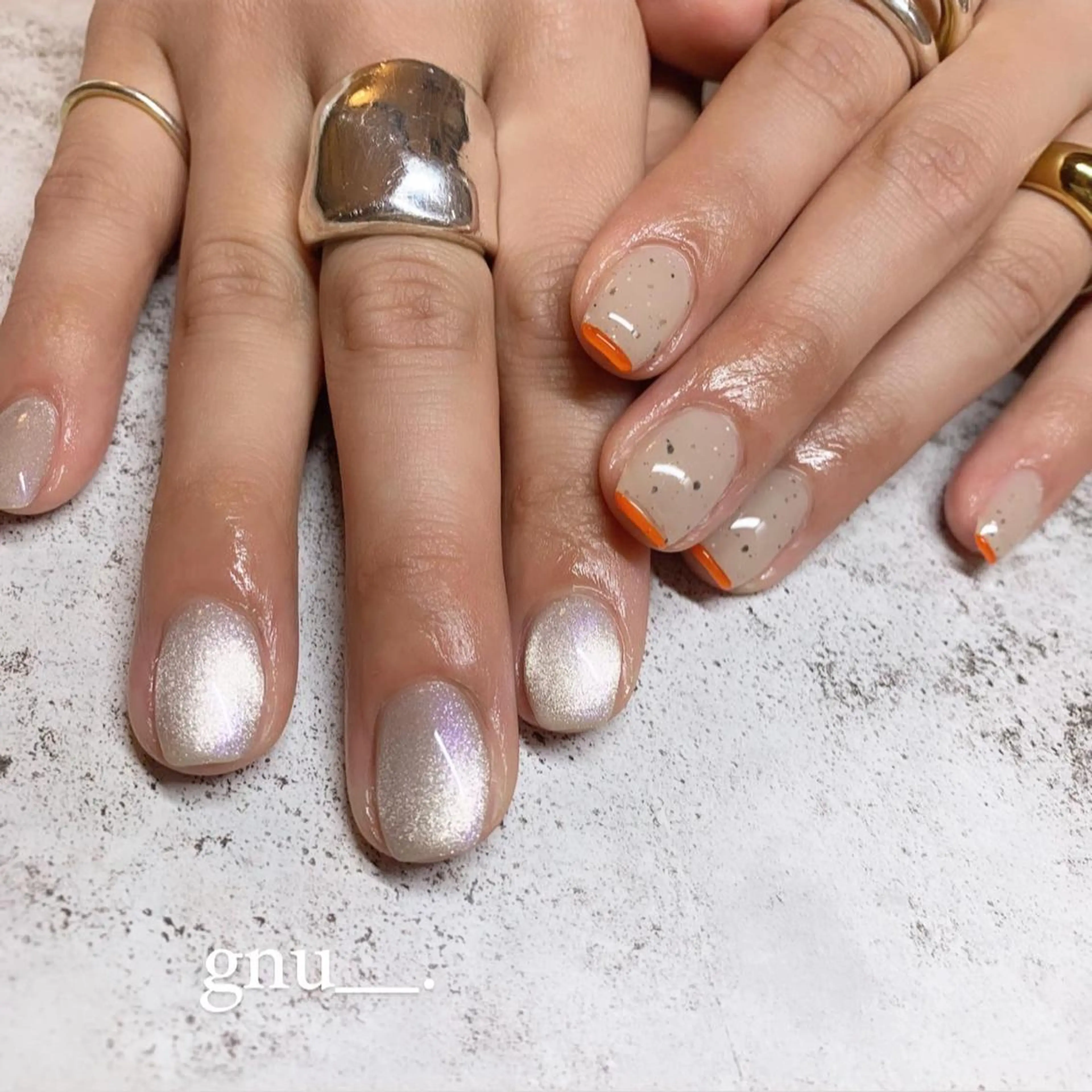 ネイル マグネットネイル ハンドネイル gnu__. nailのネイルデザイン