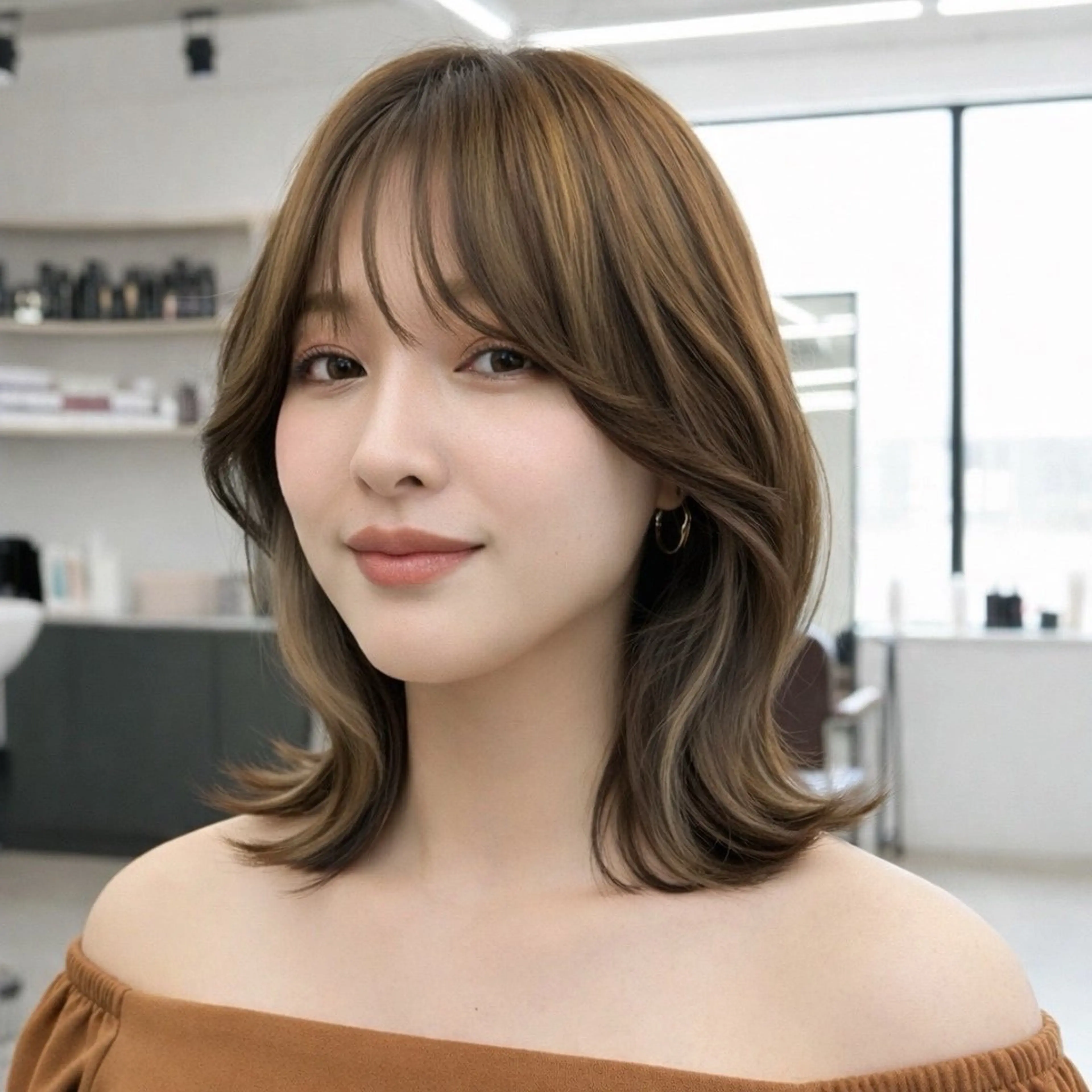 ミディアム 瀬山 杏奈のヘアスタイル