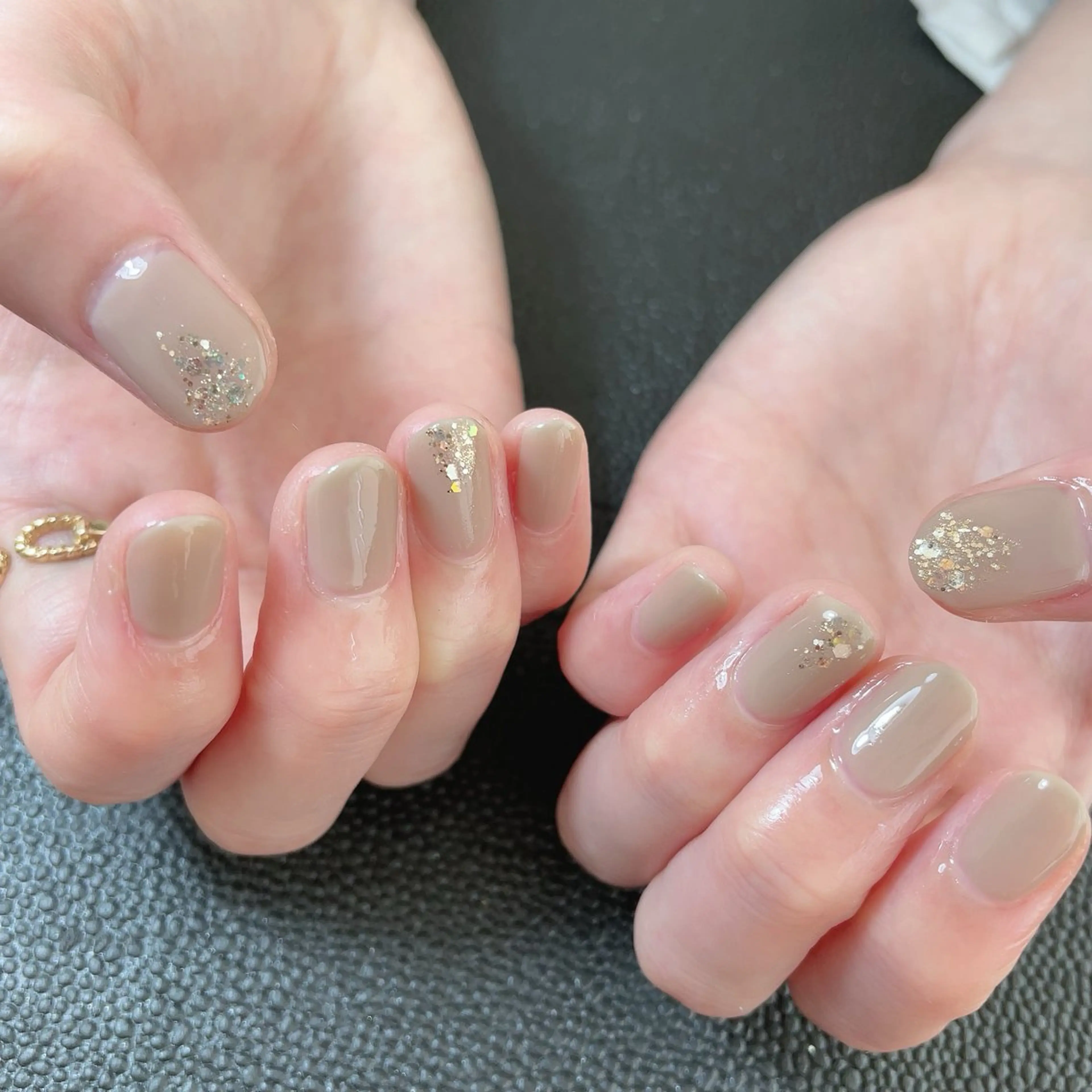 ネイル ラメ(グリッター) ワンカラーネイル シンプルネイル ハンドネイル le petit mimiのネイルデザイン