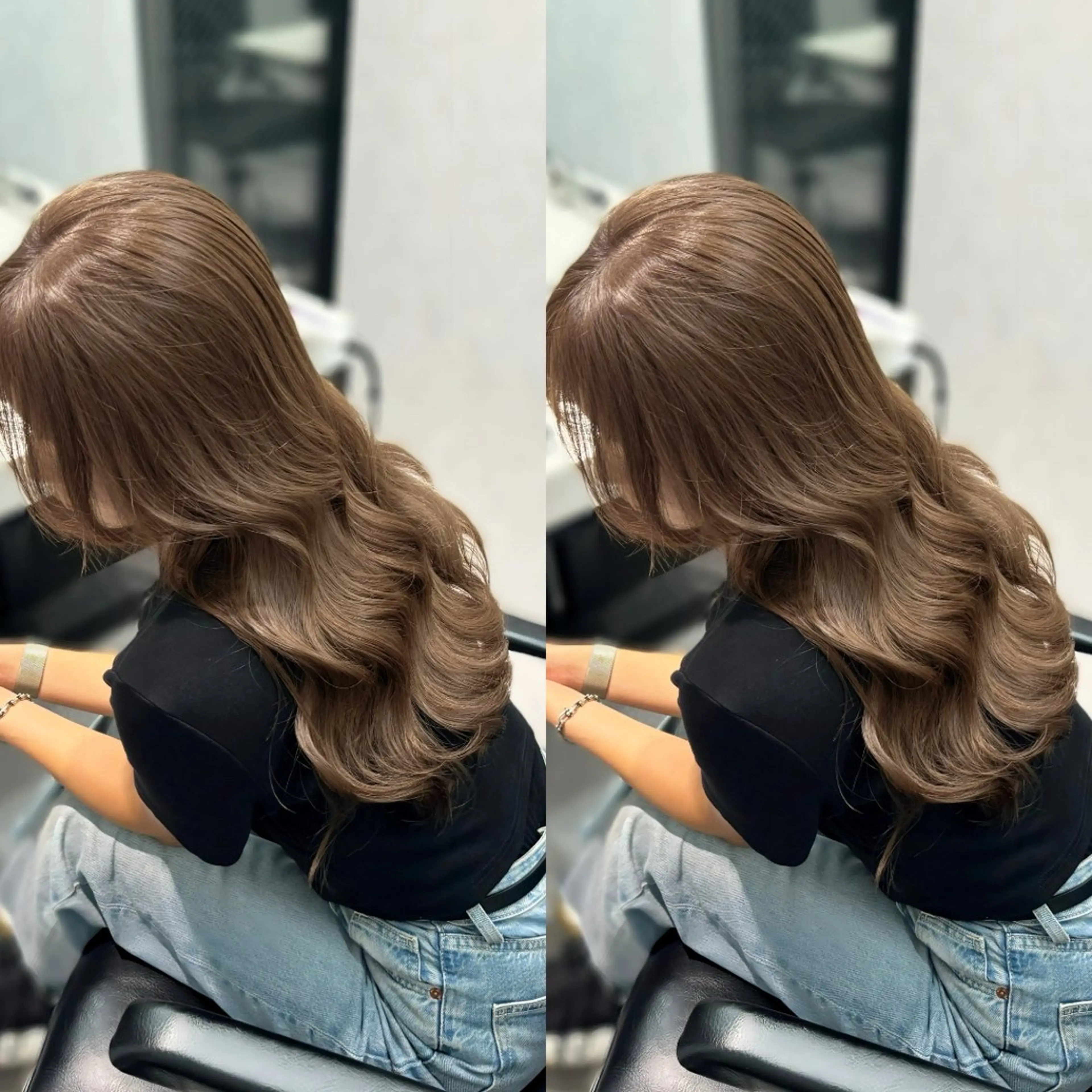 ✨新規限定✨【ブリーチなしダブルカラー（黒染め落とし可）】+【ケアトリートメント】の写真