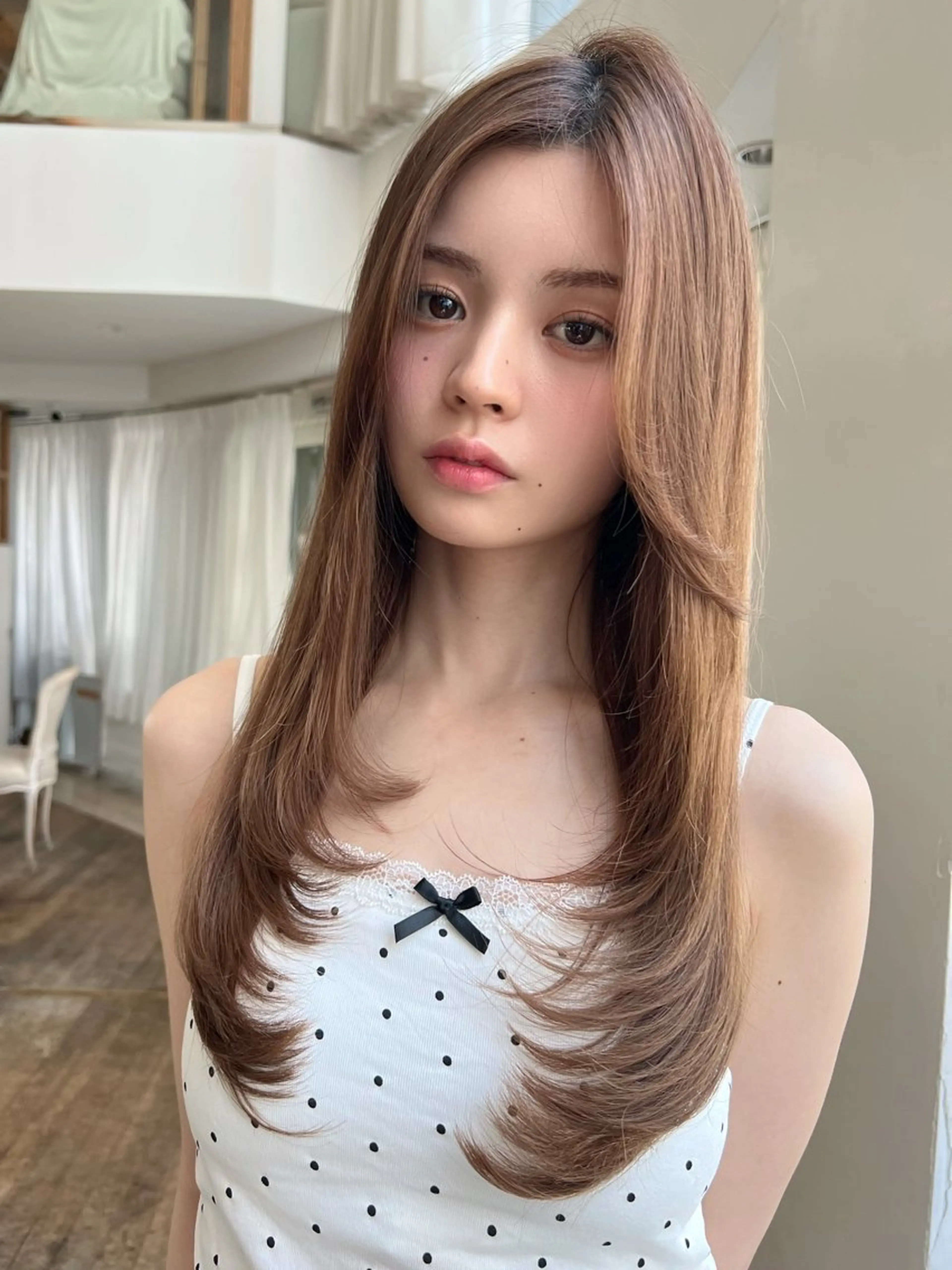 ミディアム カラー 伸ばしかけ 望月威吹/表参道/カ ットモデル/似合わせのヘアスタイル