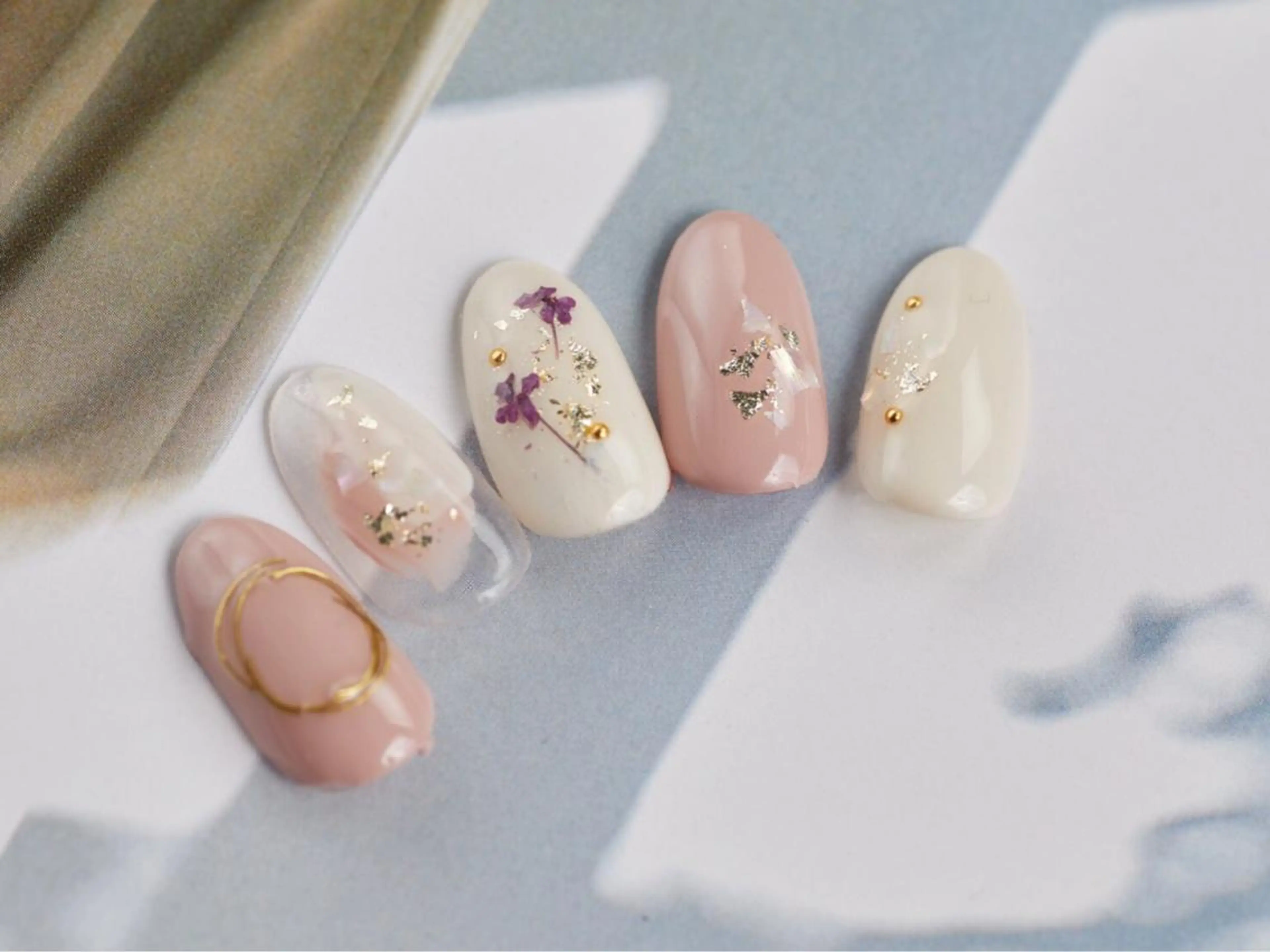 ハンドジェルオフ+お爪の長さ整え+形整え+表面磨きの写真