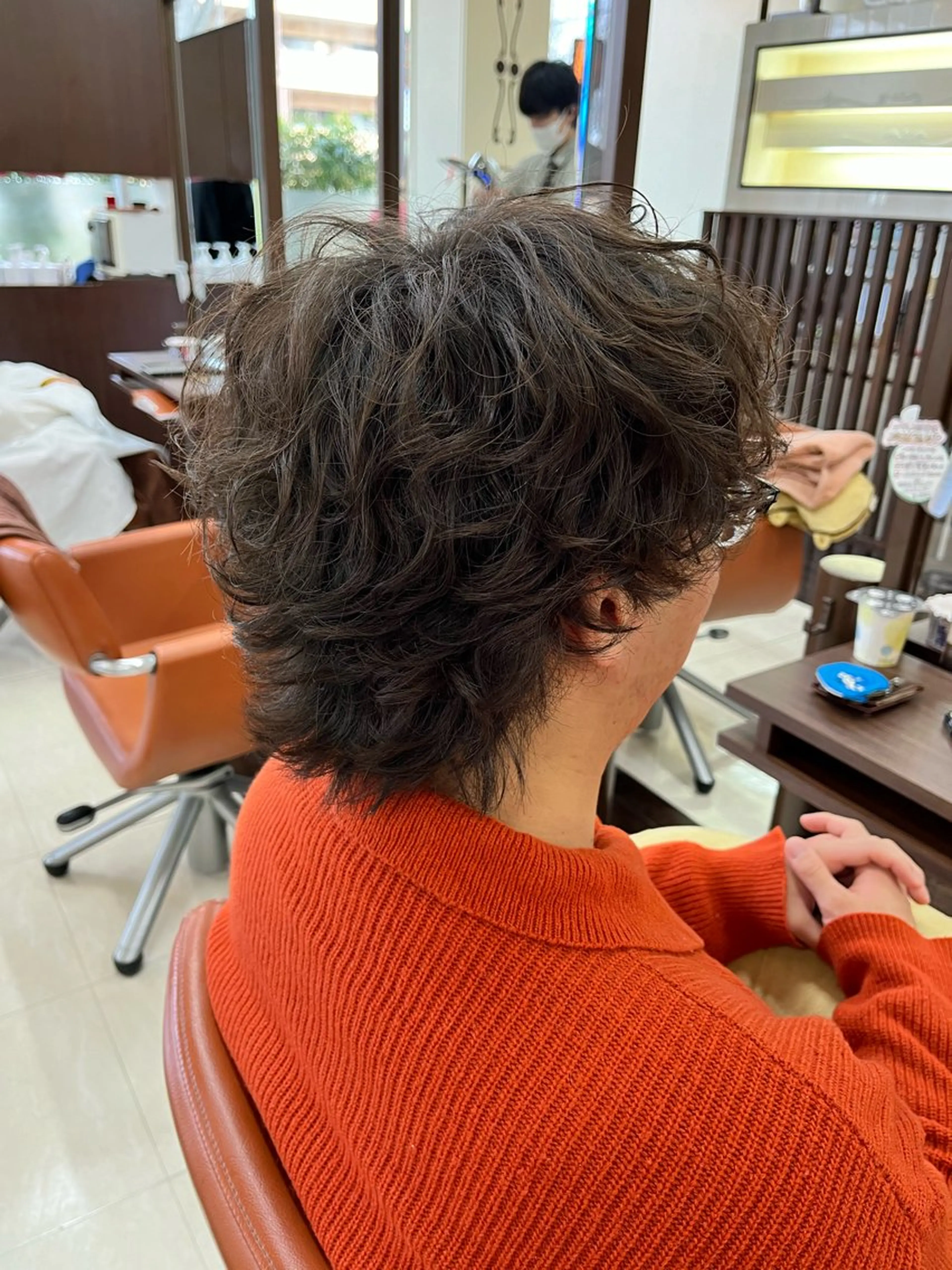 ミディアム パーマ メンズ ミディアムパーマ メンズパーマ メンズウルフカット ウルフカット スパイラルパーマ AROH  men's cut&men's perm 船橋店所属・🧊メンズ特化🧊 高木航希のヘアスタイル