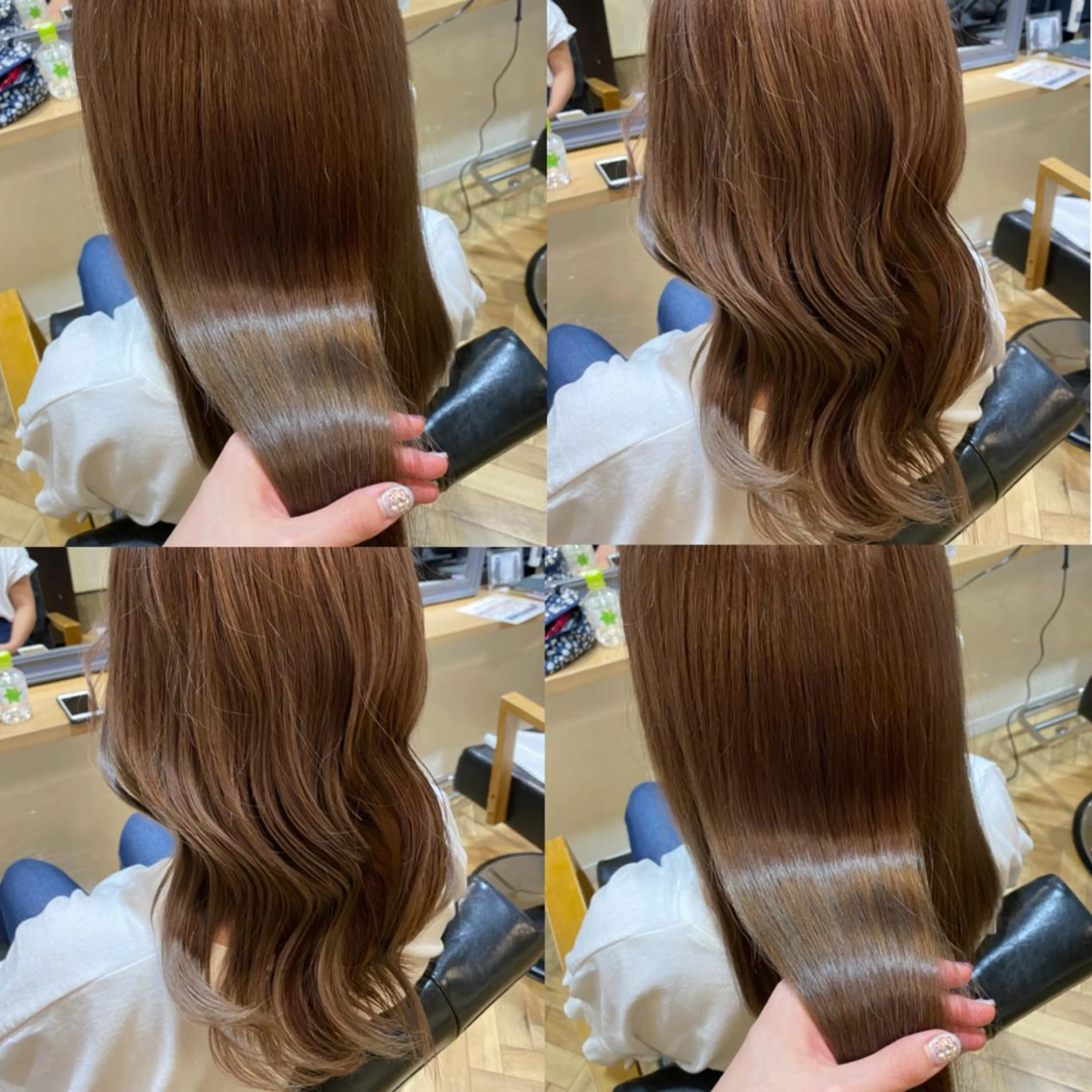 ロング カラー ベージュカラー ブリーチ 艶カラー/韓国顔周り 🎀mamiのヘアスタイル