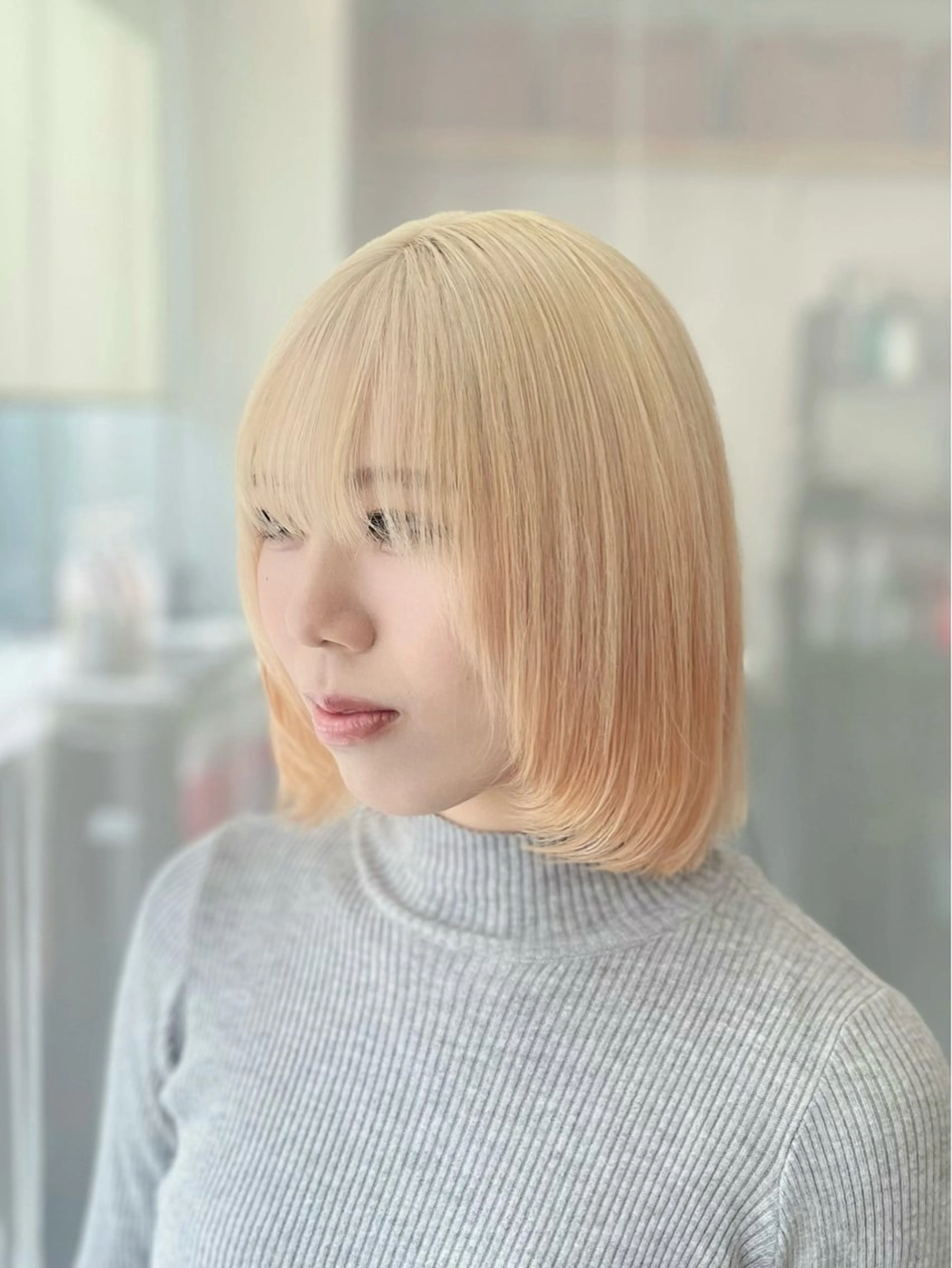 セミロング カラー ヘアカラー トリートメント GaKu/ハイトーン /ブリーチ/ブロンドのヘアスタイル