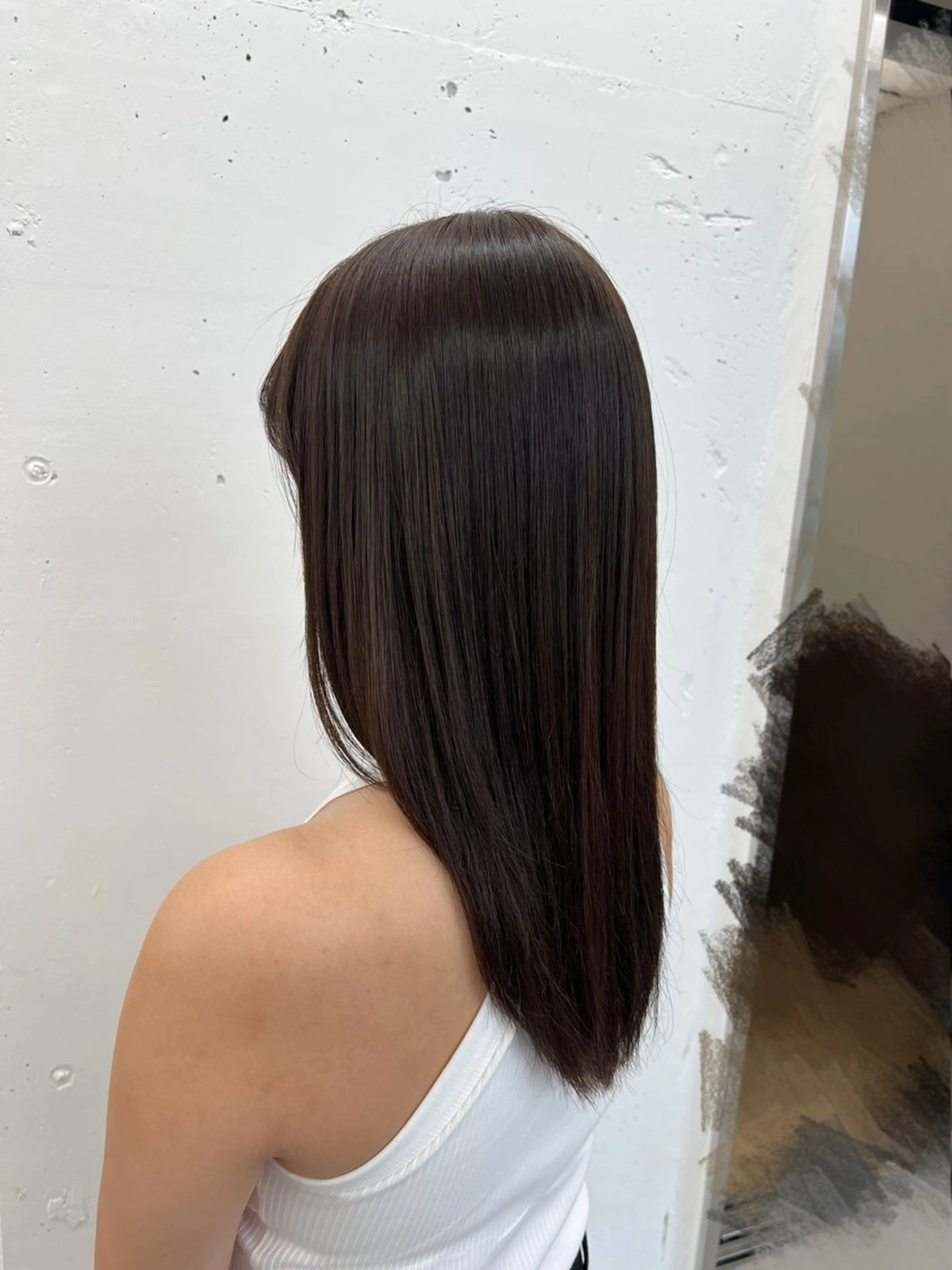 セミロング カラー ベージュカラー ブラウンカラー 透明感カラー ダブルカラー あすか JILLSTUDIOのヘアスタイル