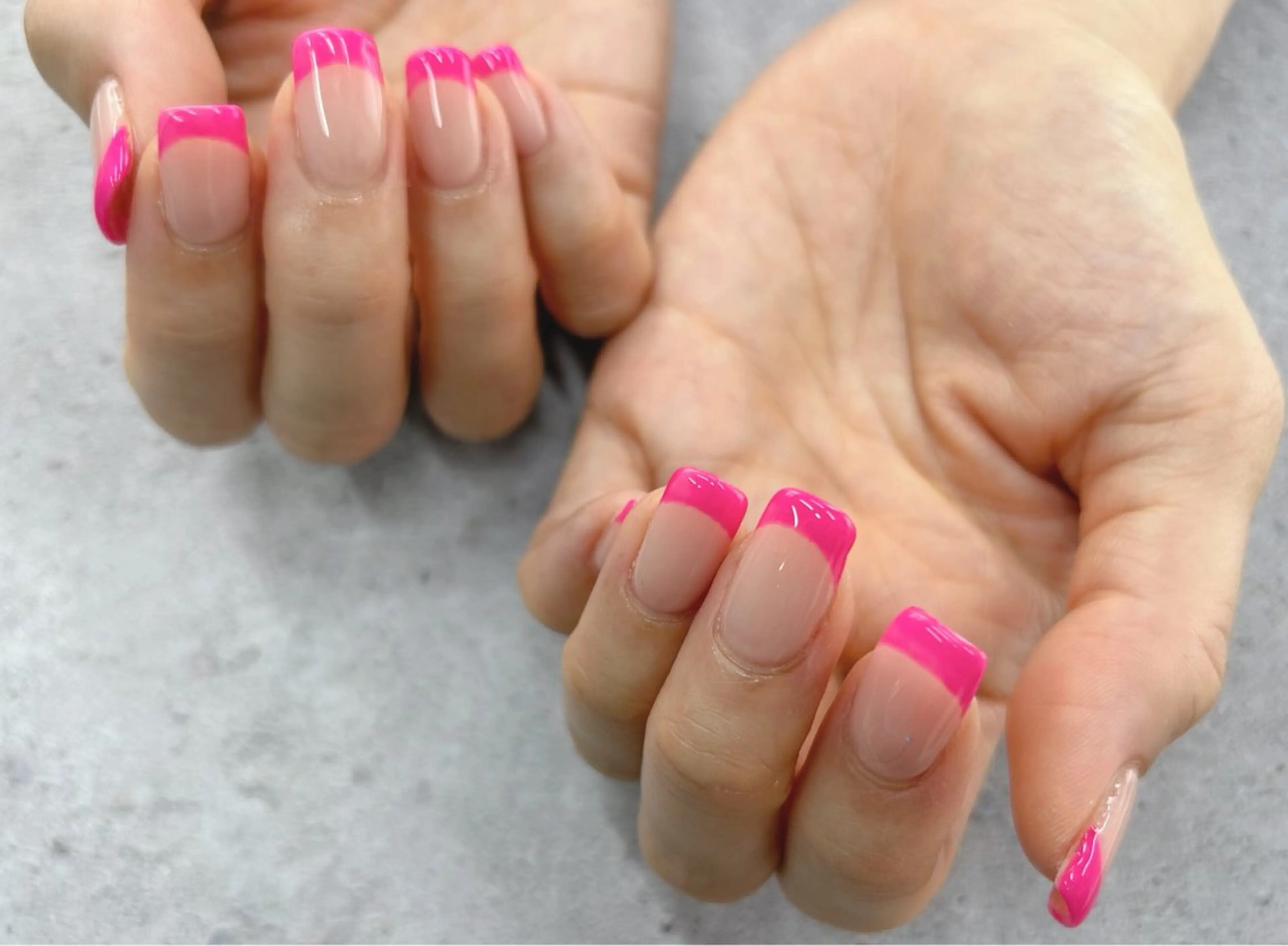 ネイル フレンチネイル ピンク ハンドネイル Nail Salon agré所属・agré ネイルサロン　アグレのネイルデザイン