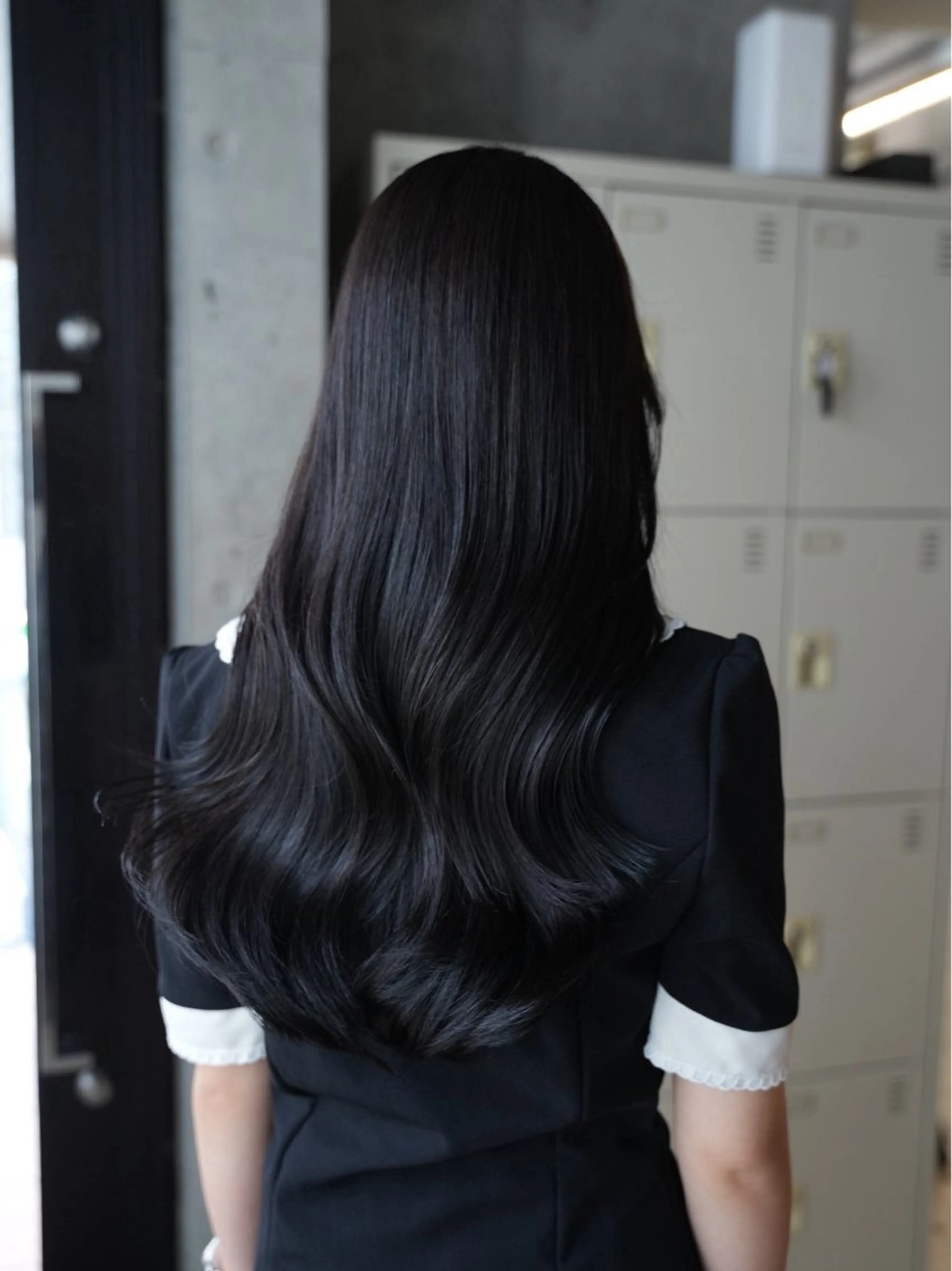 ロング カラー 透明感カラー オレンジ AIN.ANLY 明治神宮前所属・ムツキ/品のある 艶カラー/縮毛矯正のヘアスタイル