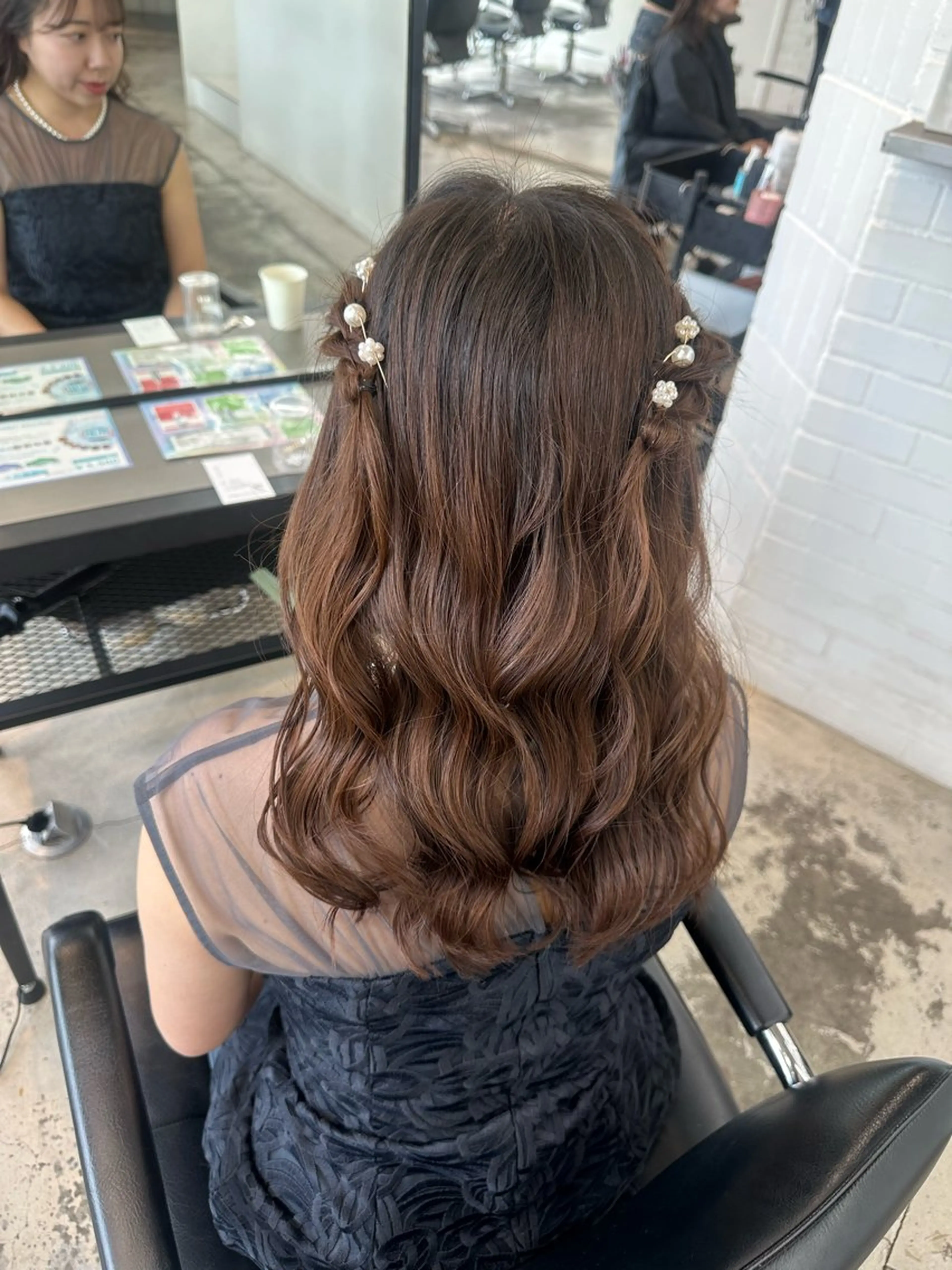 ロング カラー パーマ ヘアアレンジ メンズ ヘアセット 暖色💖ツヤ髪💖 masae🌼のヘアスタイル