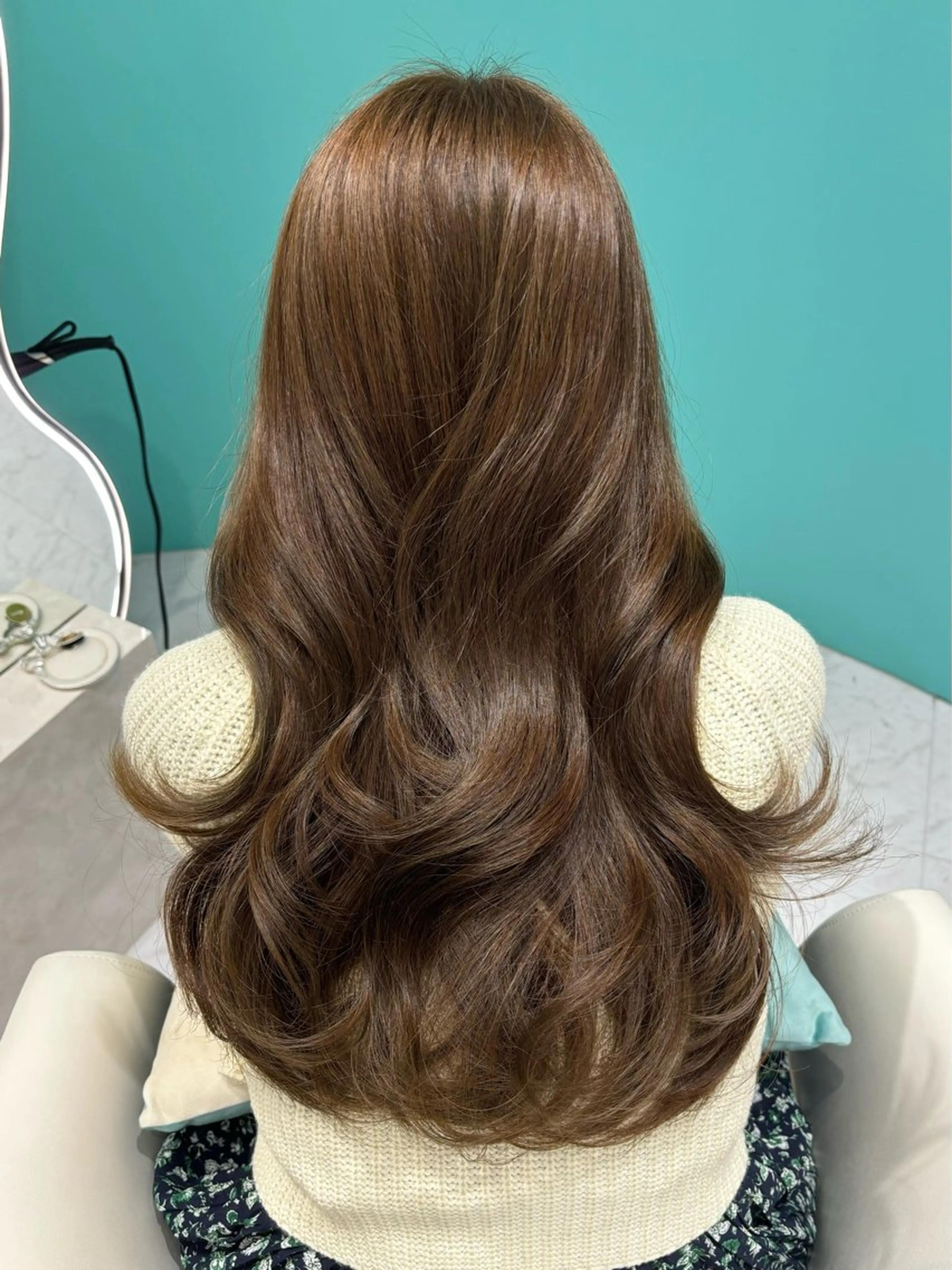 ロング カラー ベージュカラー ブリーチ ブリーチなしカラー オリーブベージュ 韓国風ヘア eclala所属・後藤 瑠菜のヘアスタイル