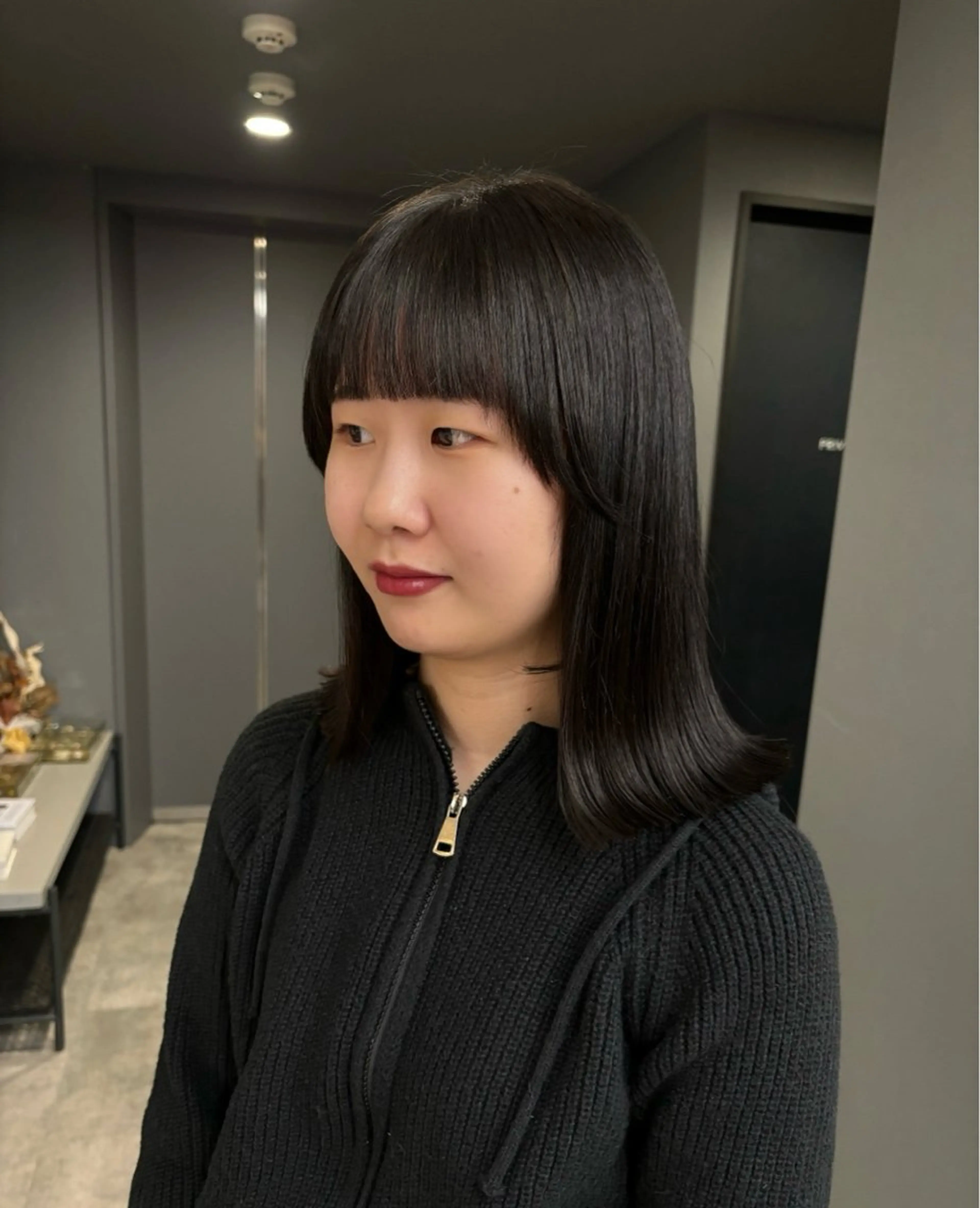 ミディアム ボブ くびれヘア 重里 瑠花のヘアスタイル