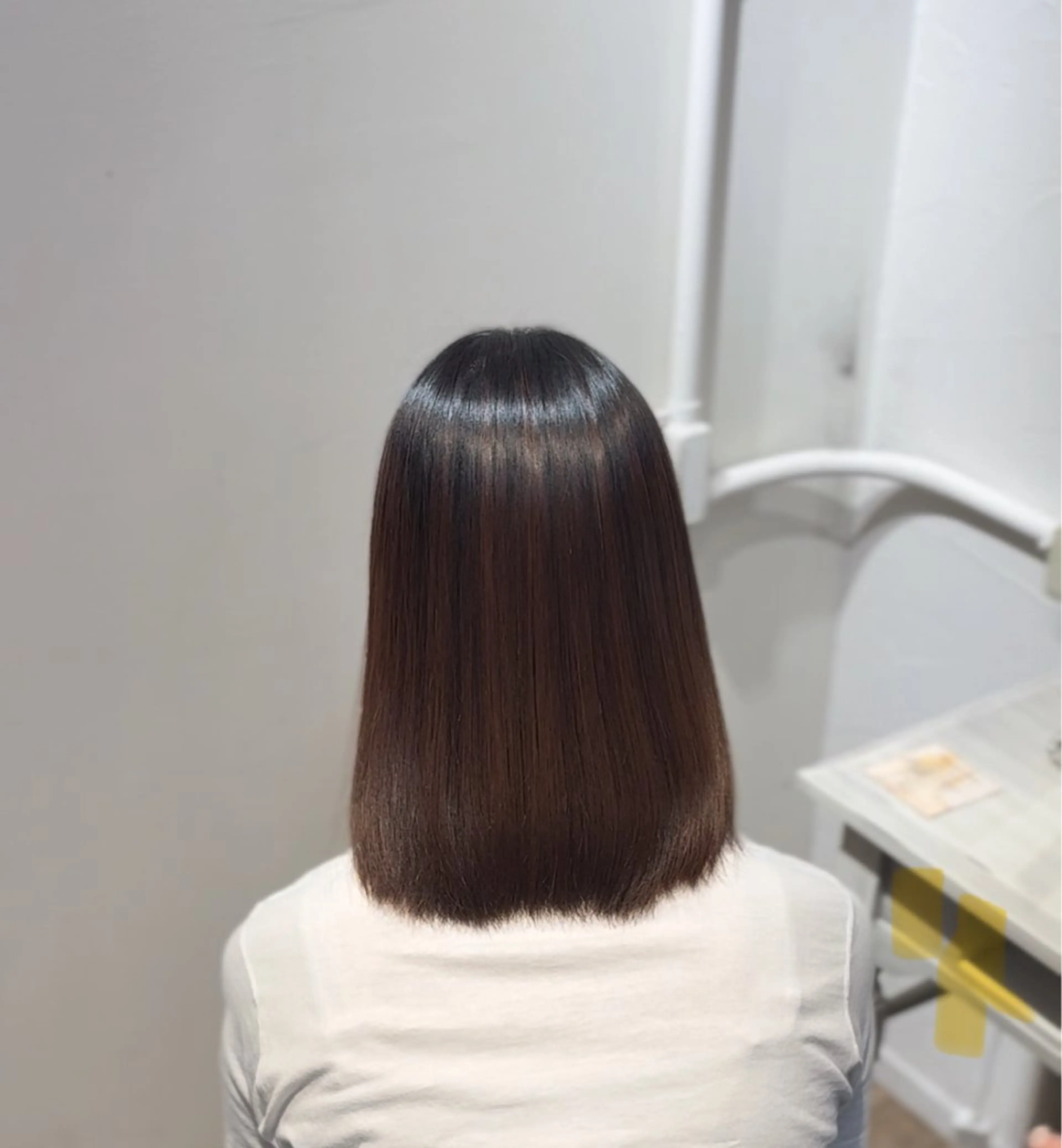 ミディアム 縮毛矯正 トリートメント tomoka/ioe 茶屋町/モデル募集中のヘアスタイル