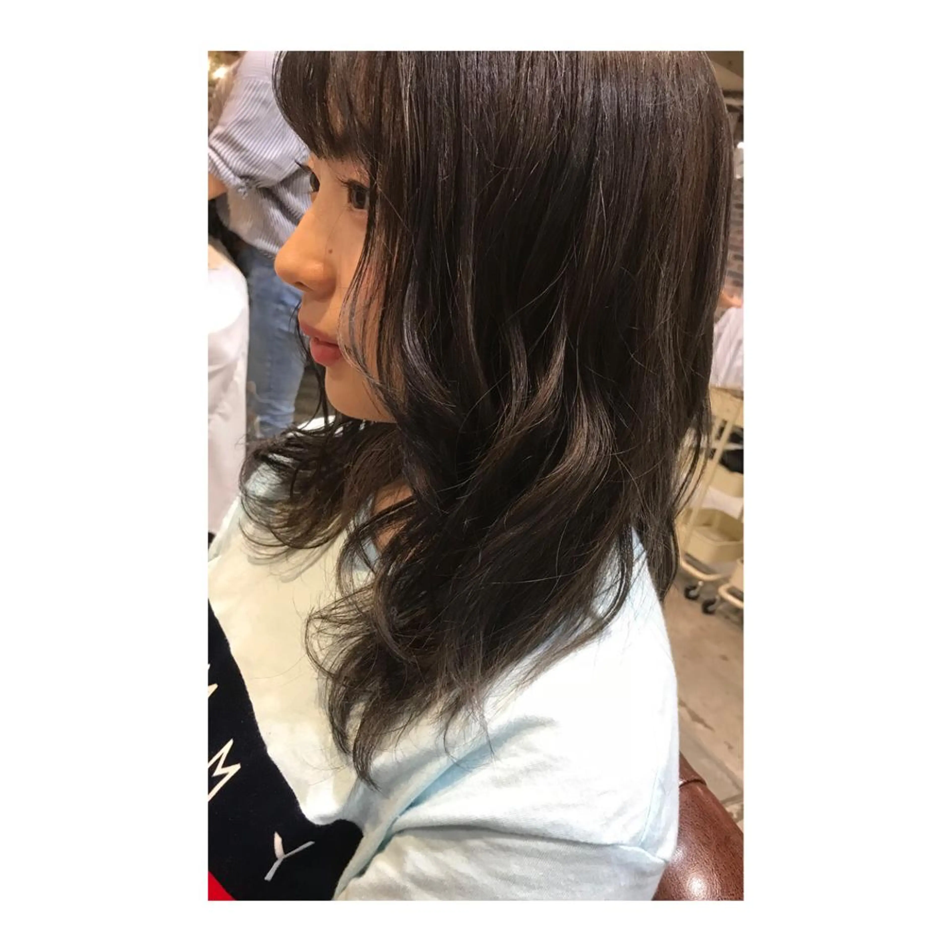 セミロング カラー アッシュ ブルーカラー ブルーアッシュ 竹嶌 健吾のヘアスタイル