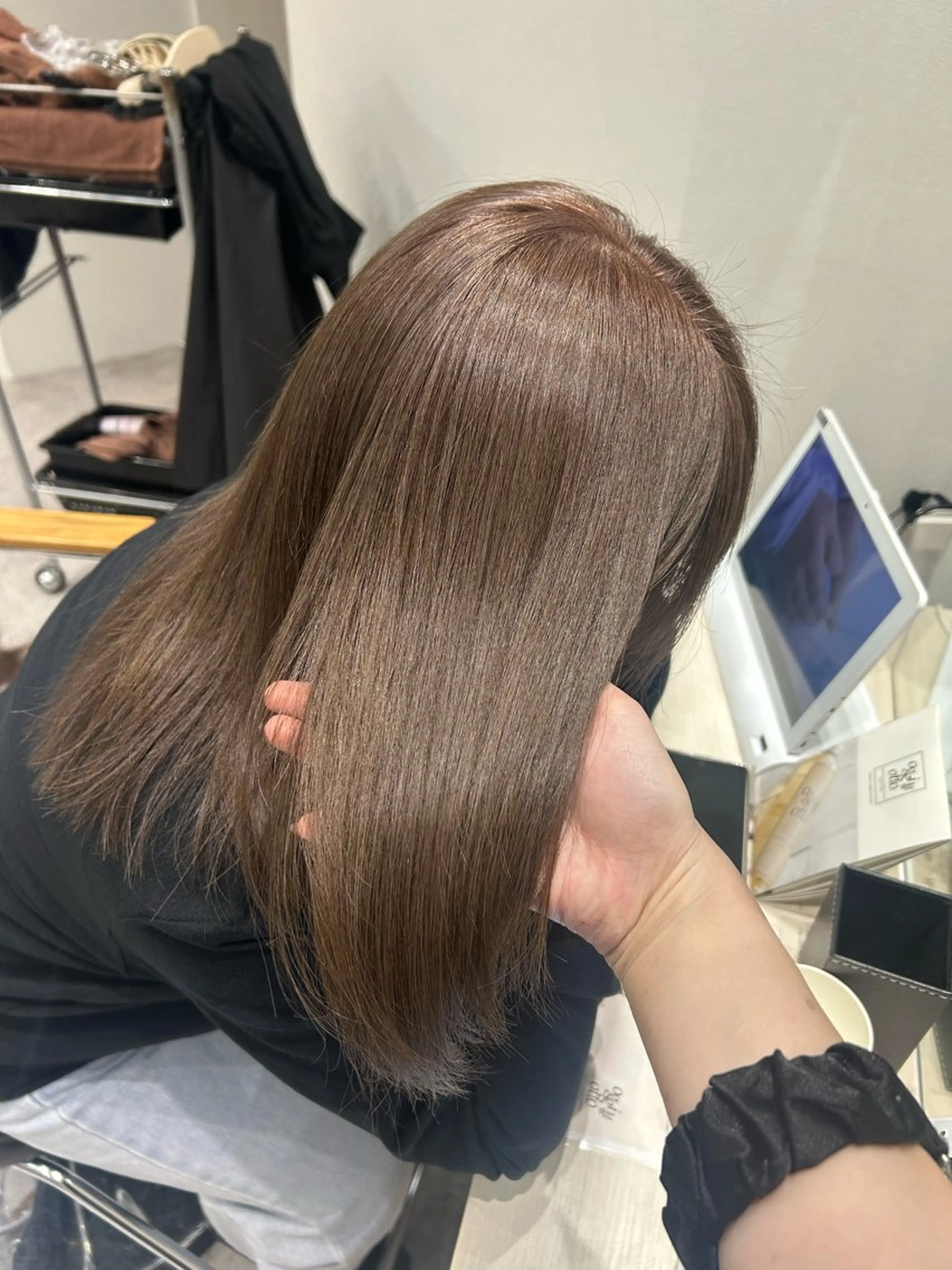 ミディアム カラー ヘアアレンジ 髪質改善 トリートメント トリートメント ボブ /ニュアンス/ satomi🧸💖のヘアスタイル