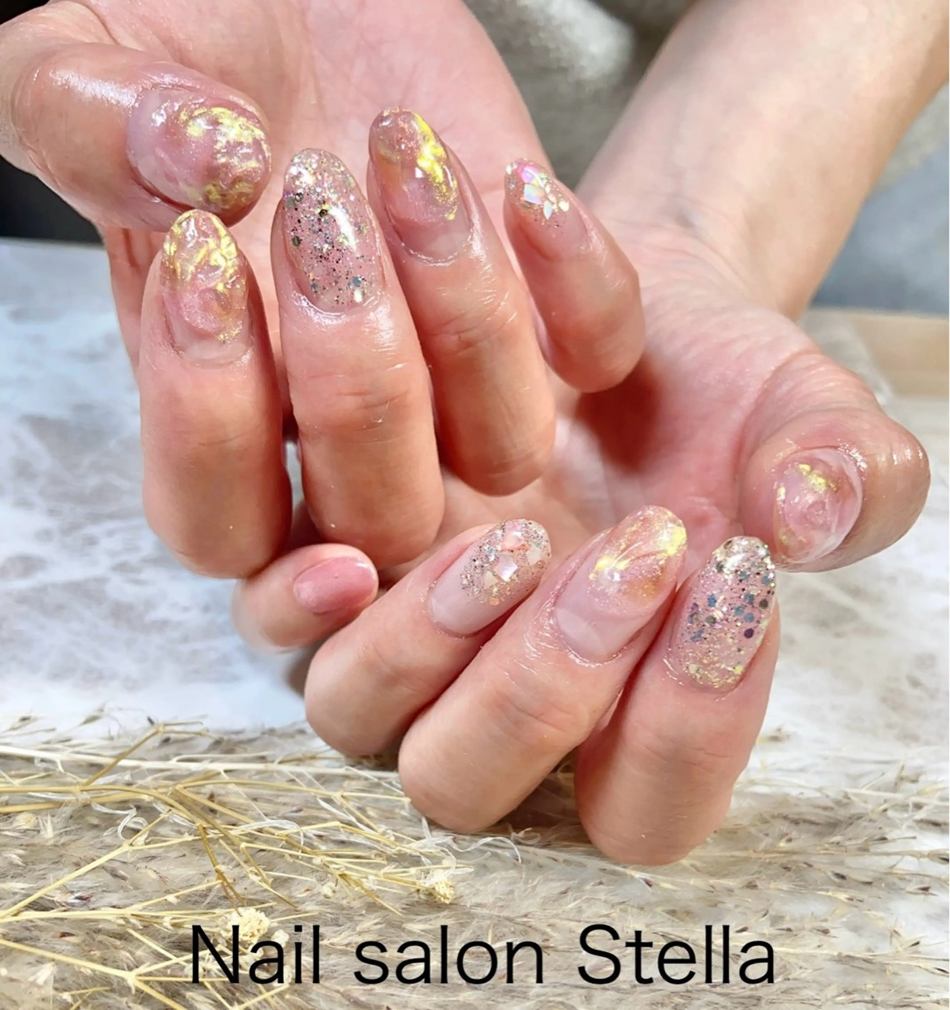 ネイル オーロラネイル ニュアンスネイル ぷっくりネイル 夏ネイル ネイルサロン ステラのネイルデザイン